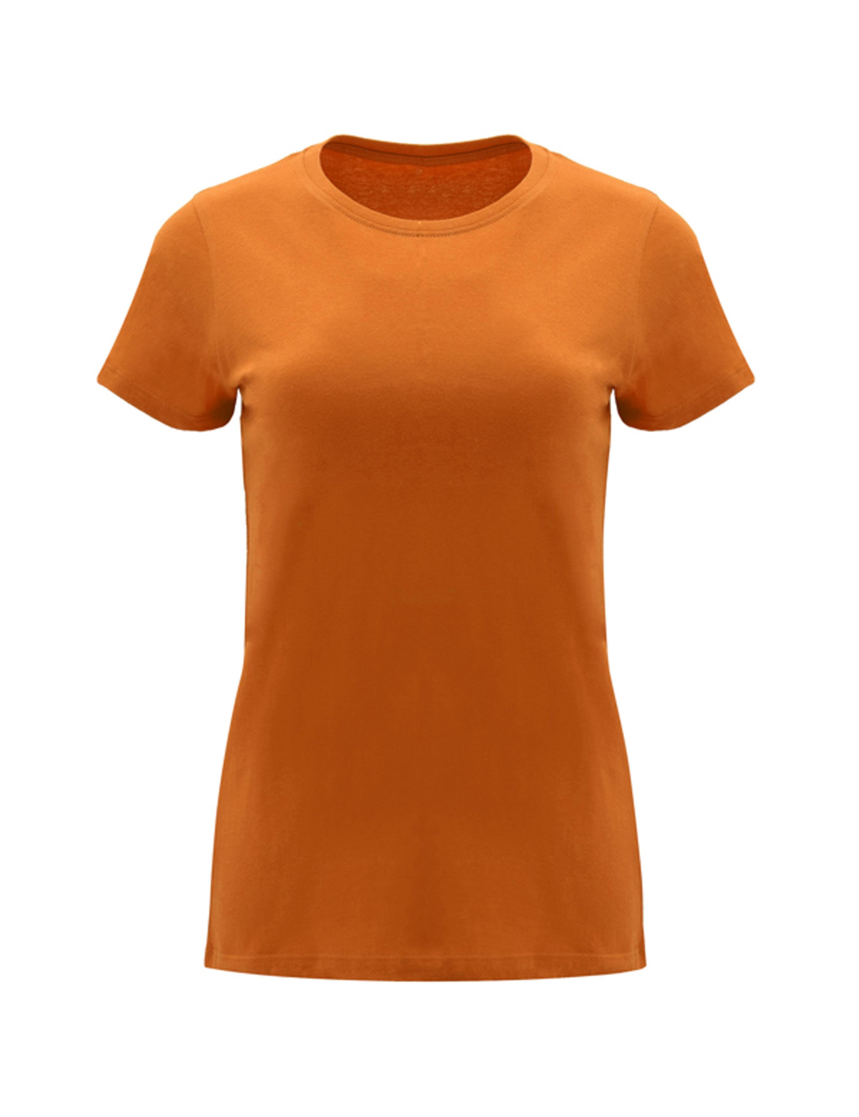 Plain orange women's T-shirt heavyweight cotton