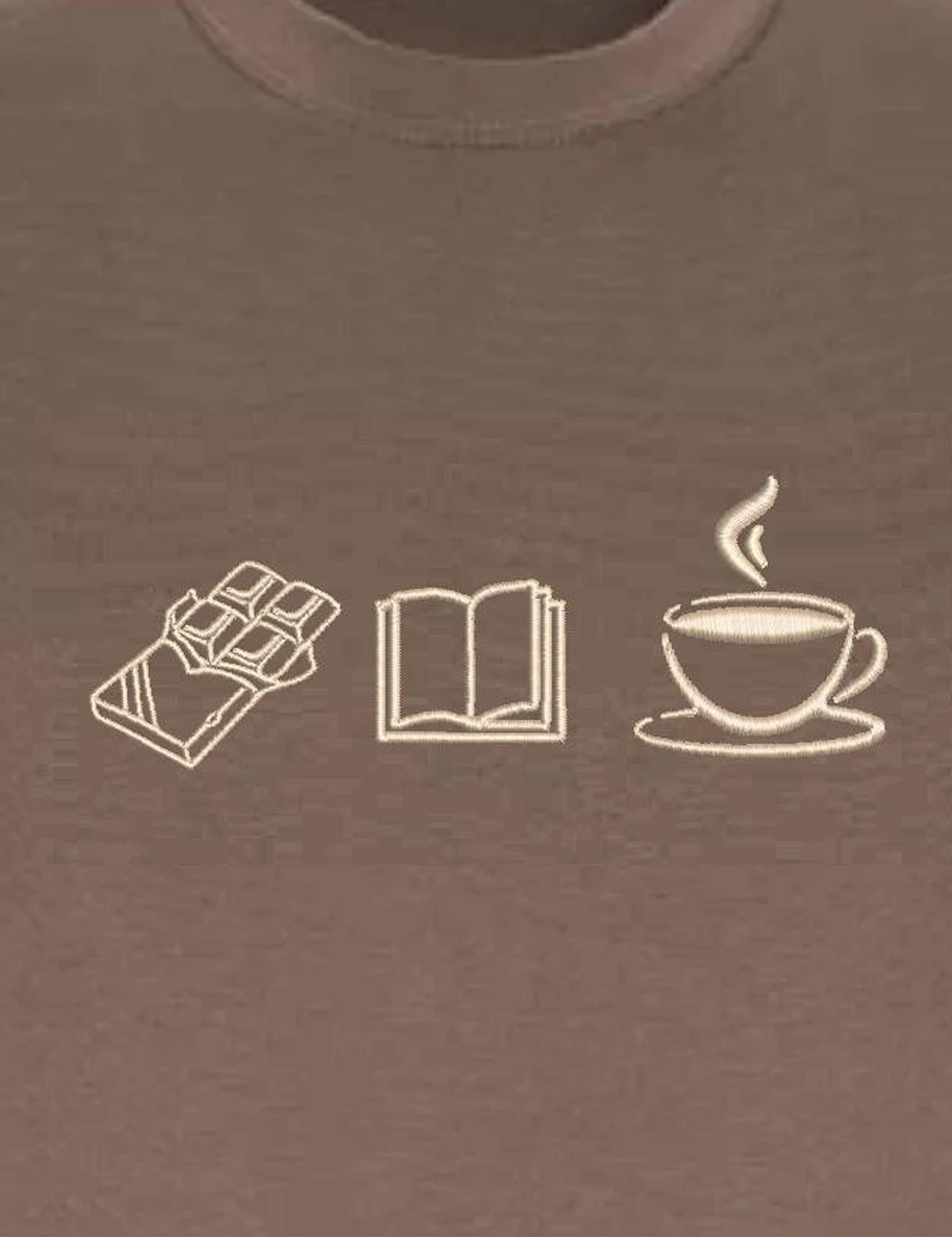 Jumper Mocha Embroidered Coffee Break design
