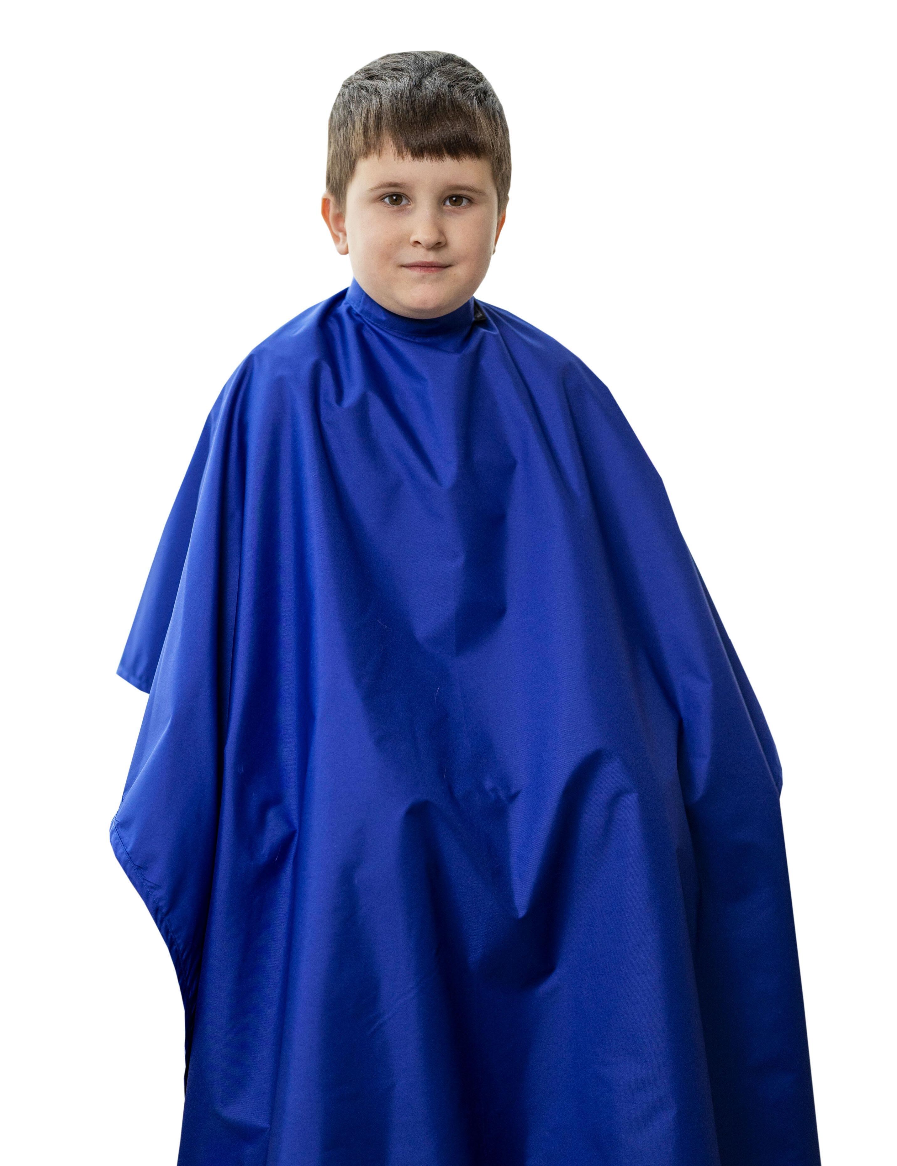 Professional kids hair cutting cape in Royal Blue color