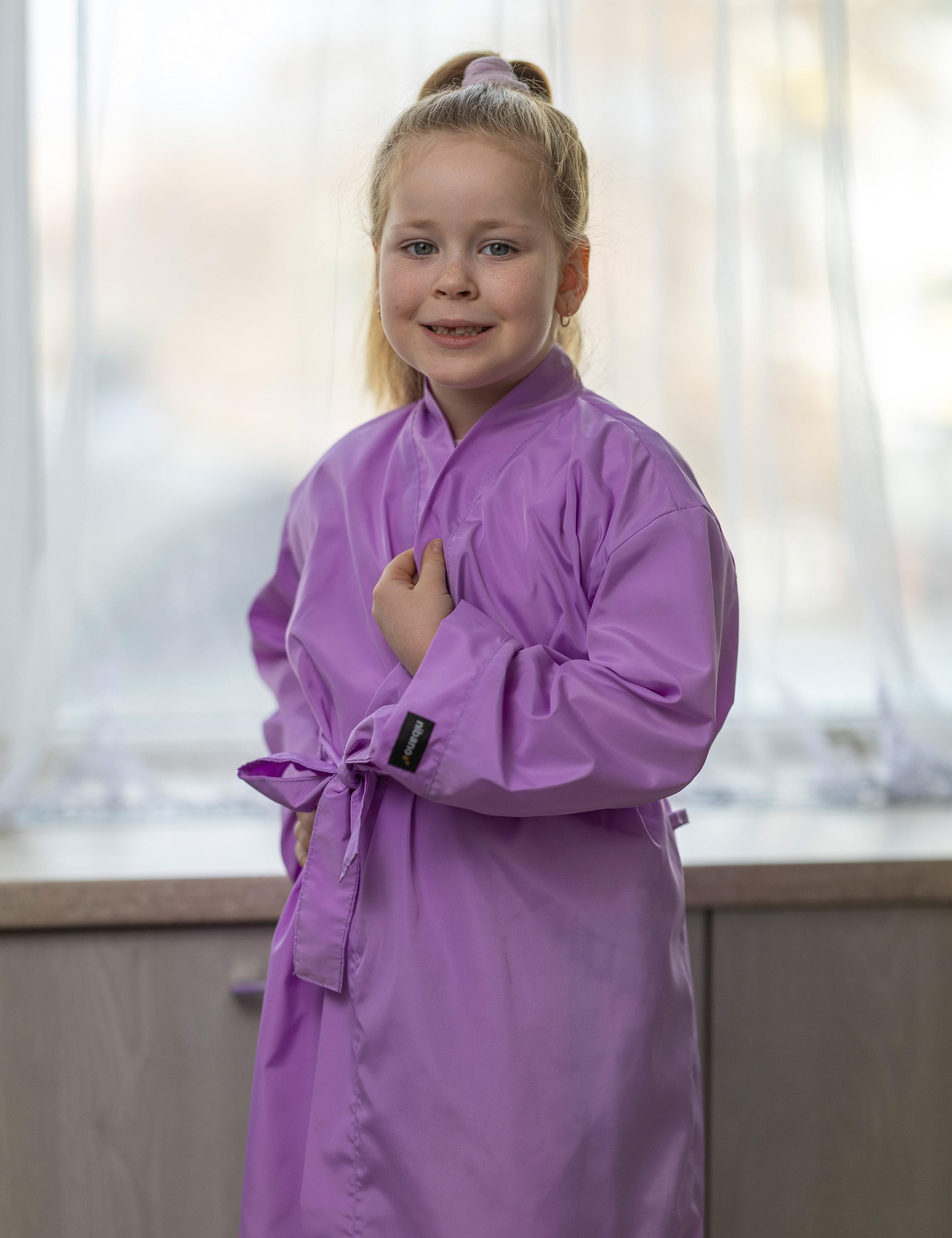 Children's Lilac kimono robe by Nibano