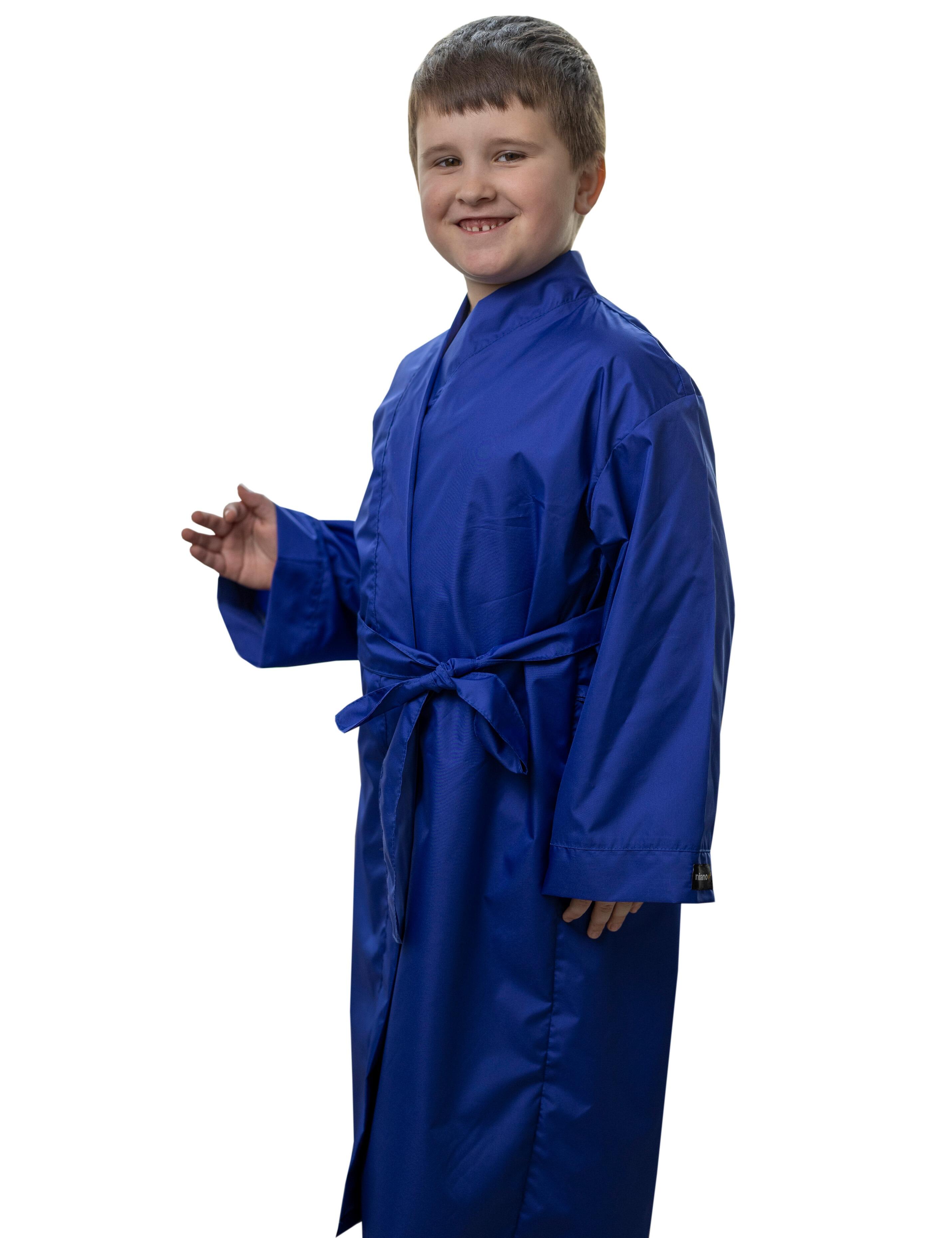 Nibano children's kimono-style robe Royal Blue