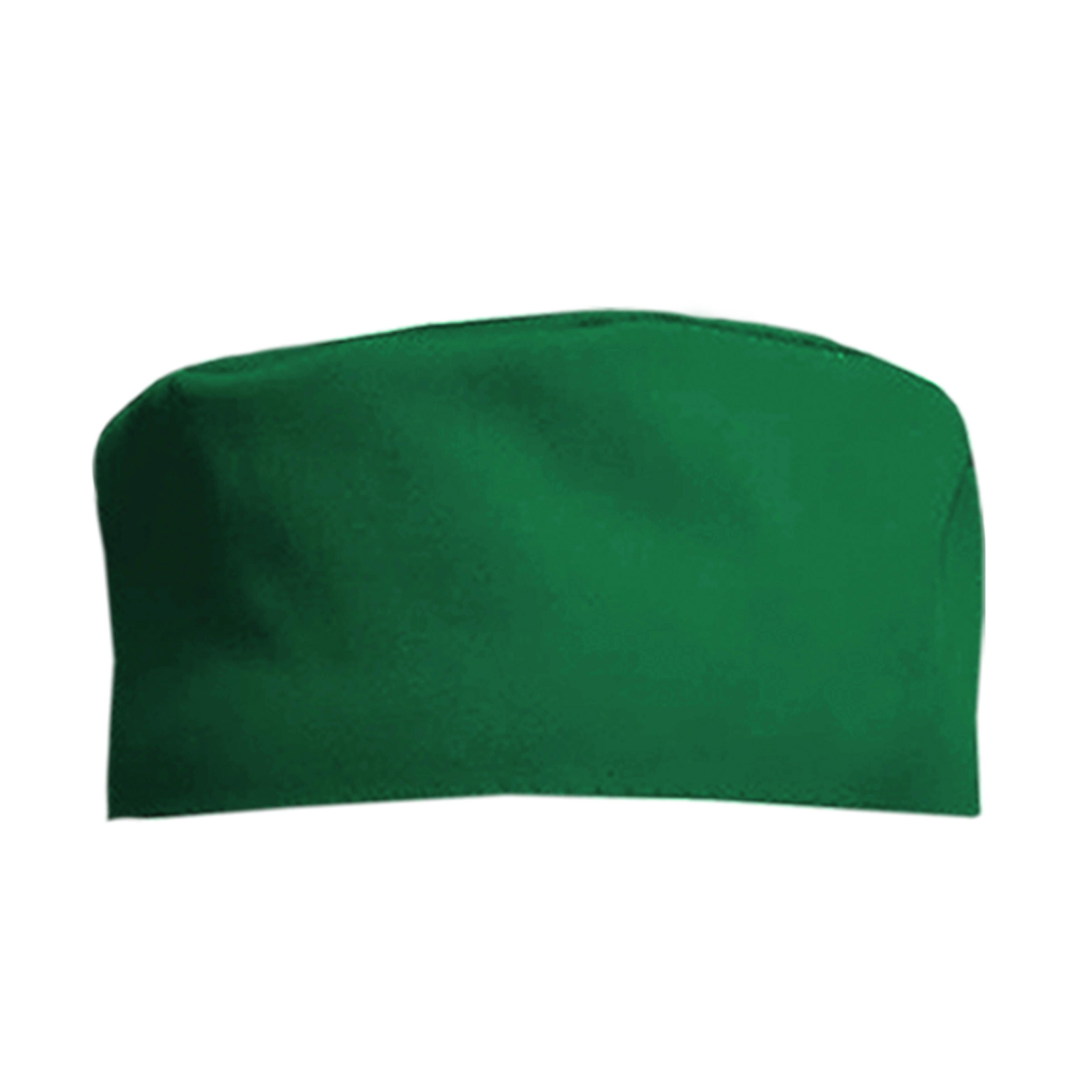 Kelly Green professional chef skull cap for kitchen staff