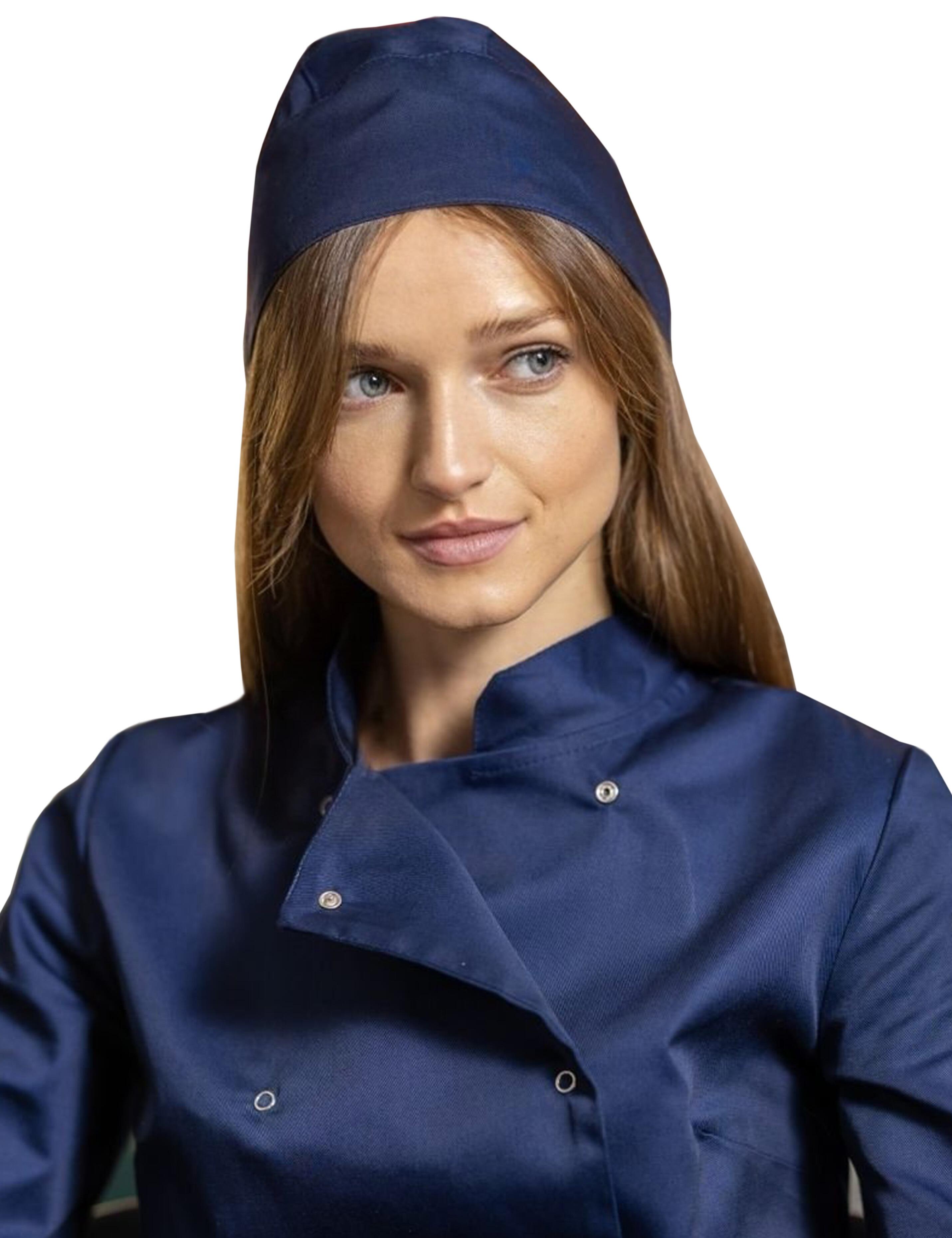 Navy professional chef bandana for kitchen work