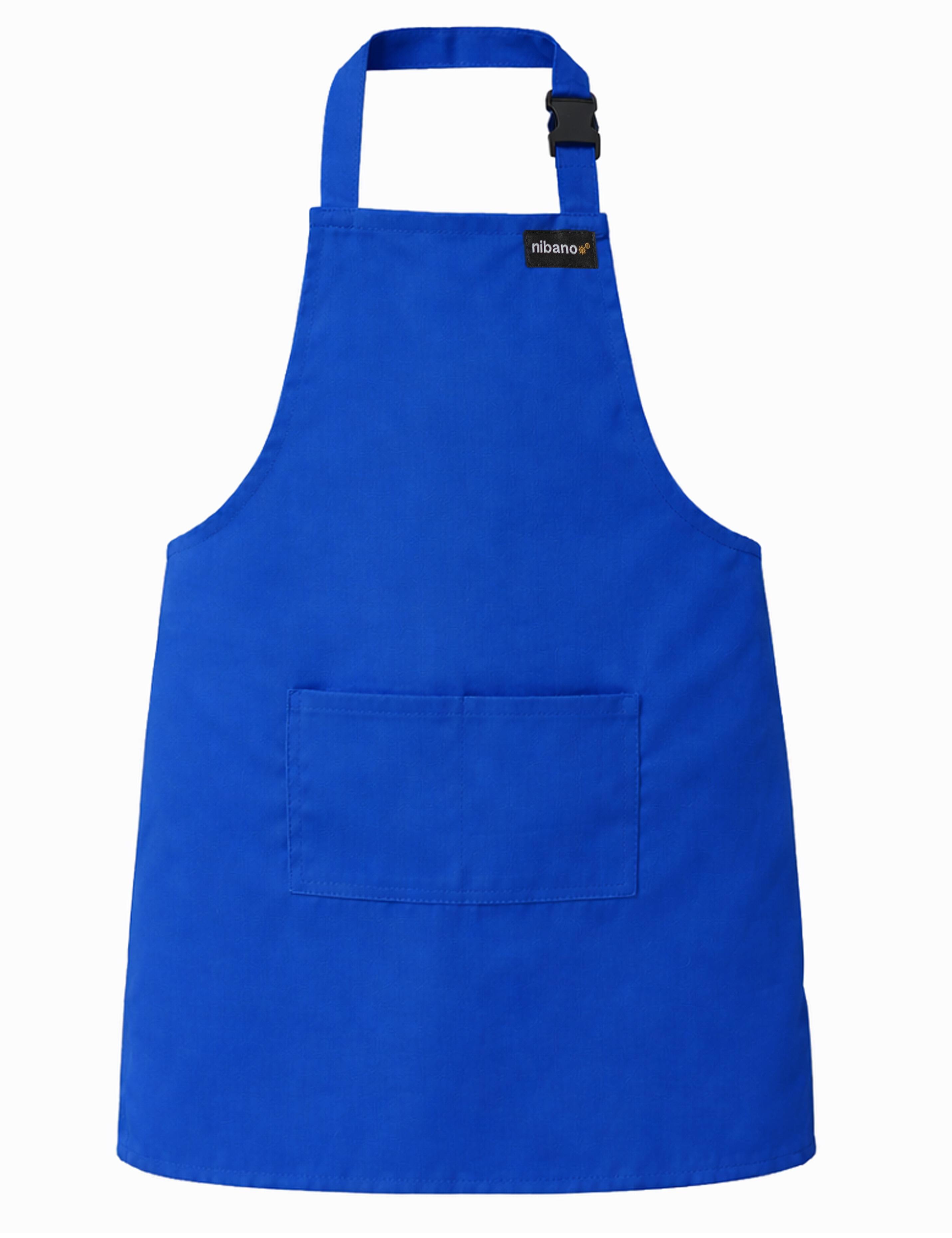 Personalised kids apron royal blue printed