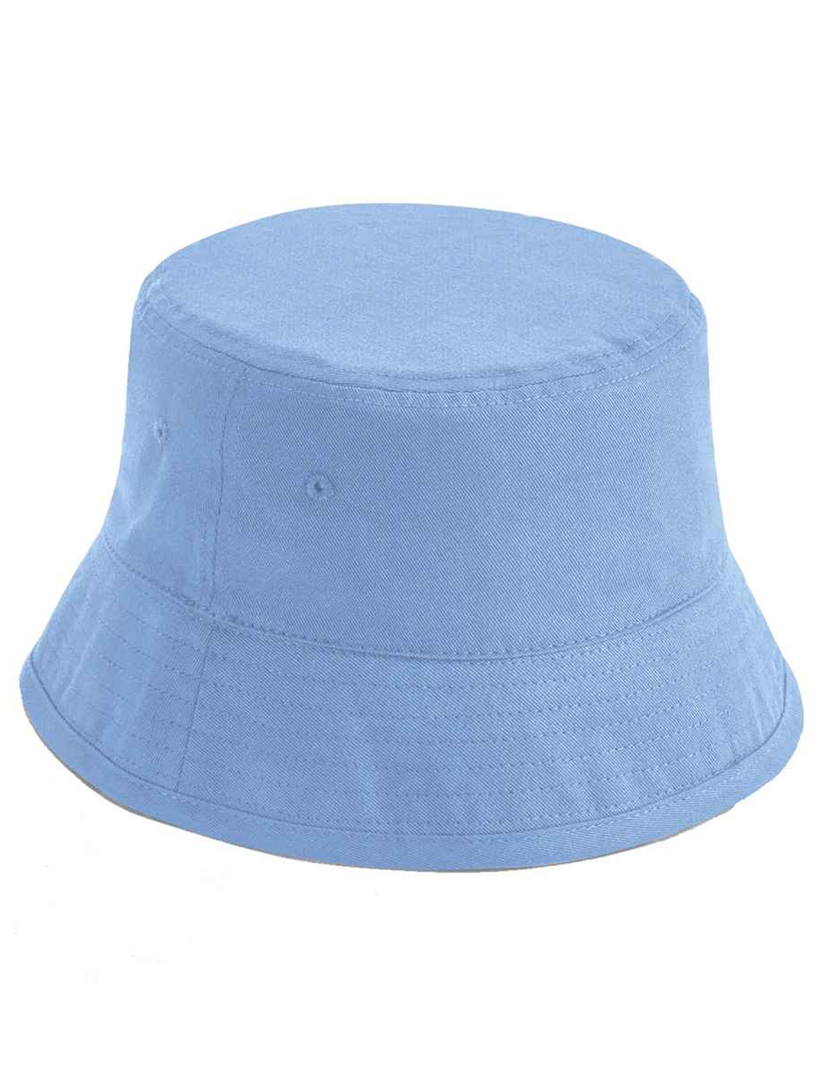 Light blue organic cotton bucket hat sustainable and stylish