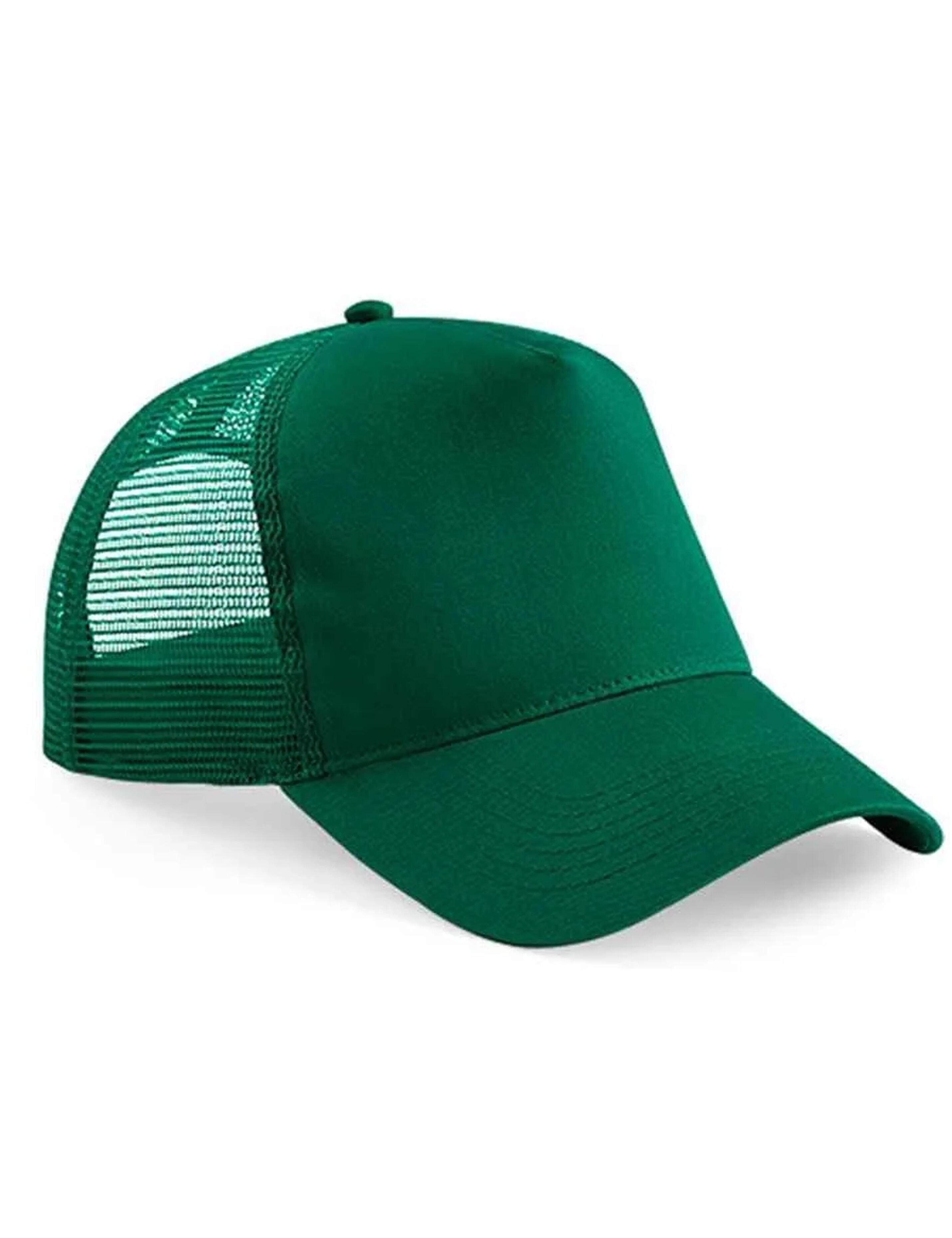 Personalised Embroidered Snapback Trucker Cap Bottle Green
