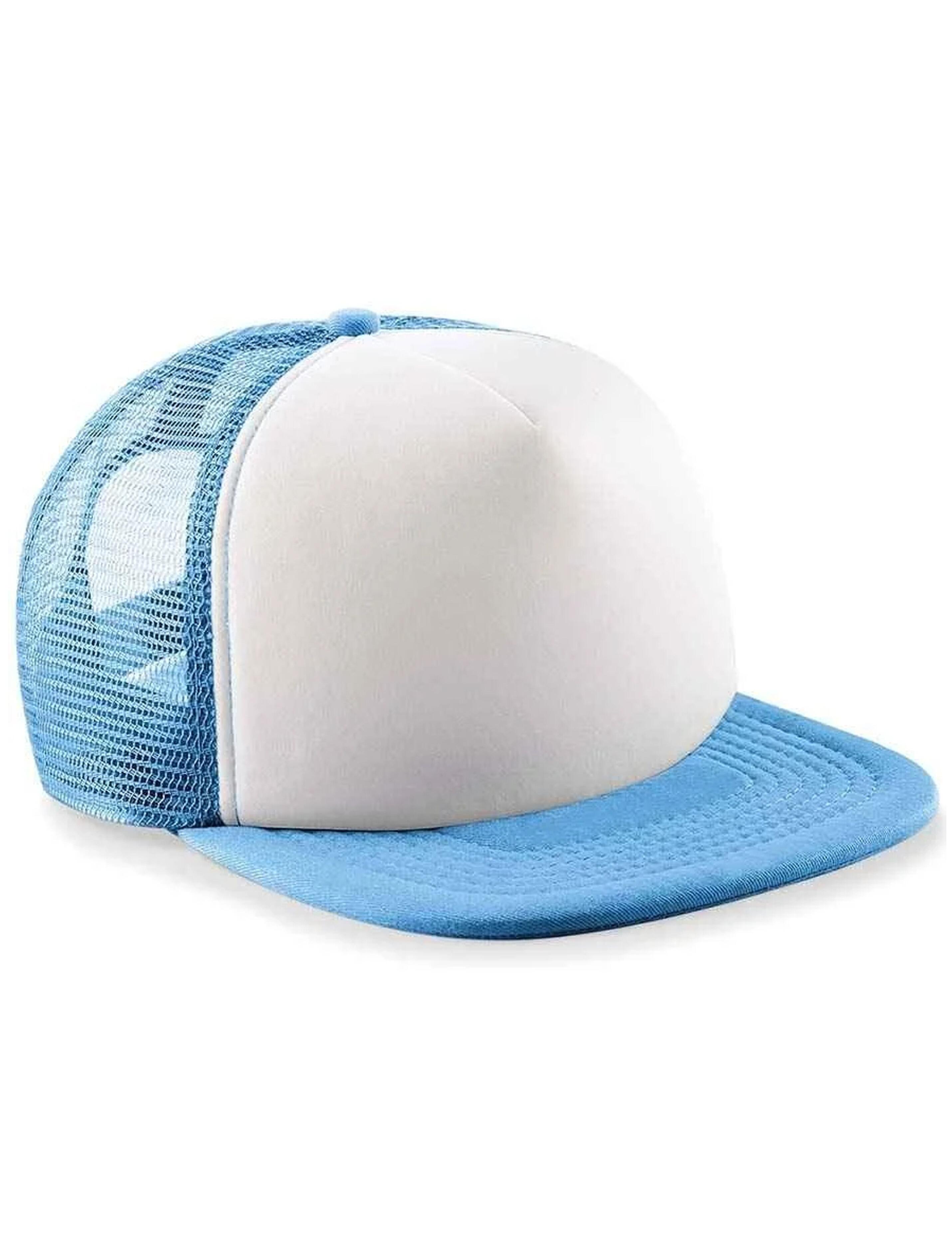 Personalised Embroidered Snapback Trucker Cap Light Blue