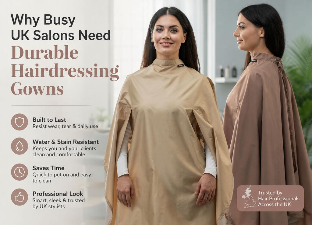 Why Busy UK Salons Need Durable Hairdressing Gowns