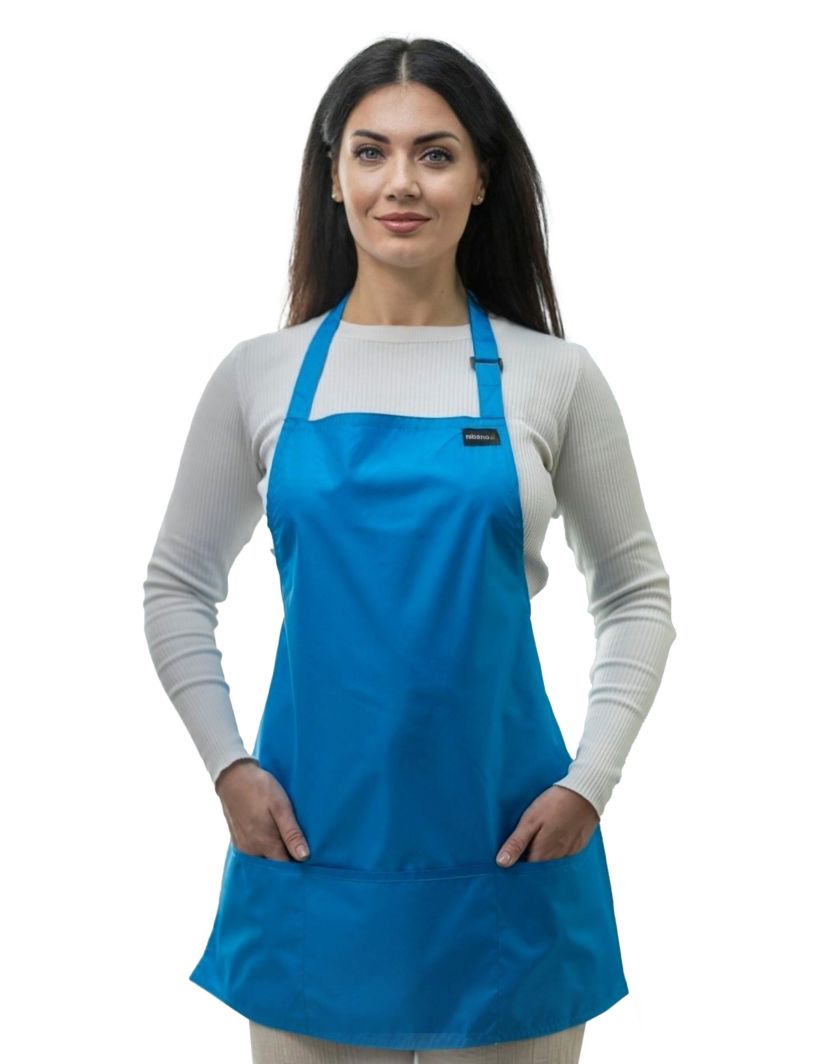 Waterproof short hair and beauty salon apron turquoise