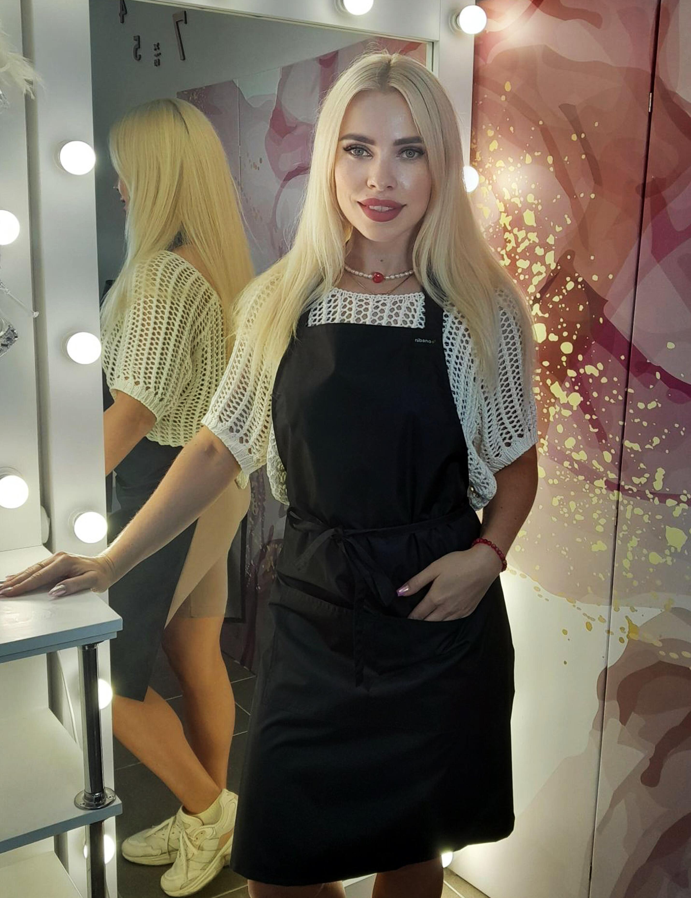 Professional black waterproof apron with custom print or embroidery
