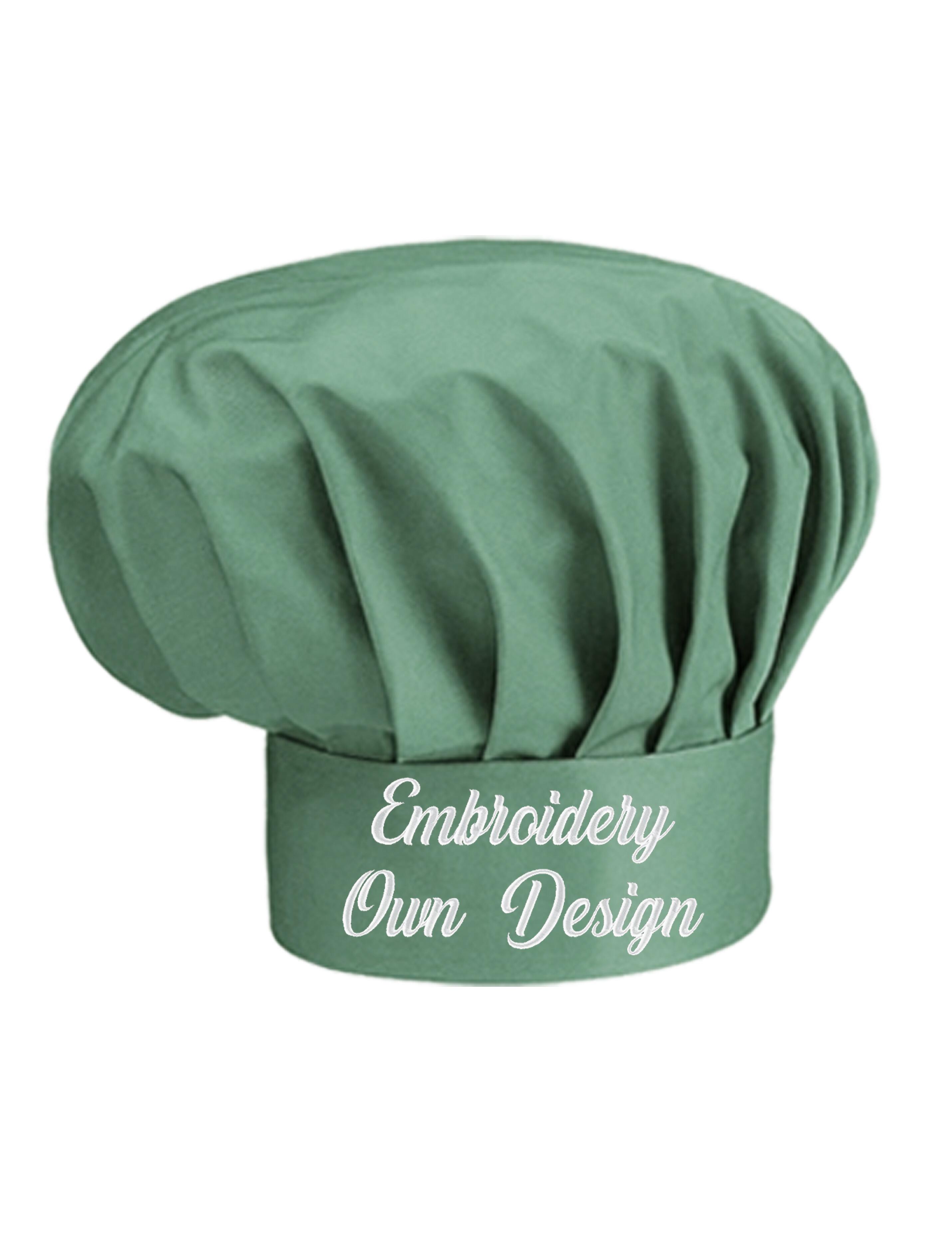 Personalised Kids Chef Hat Olive with embroidery