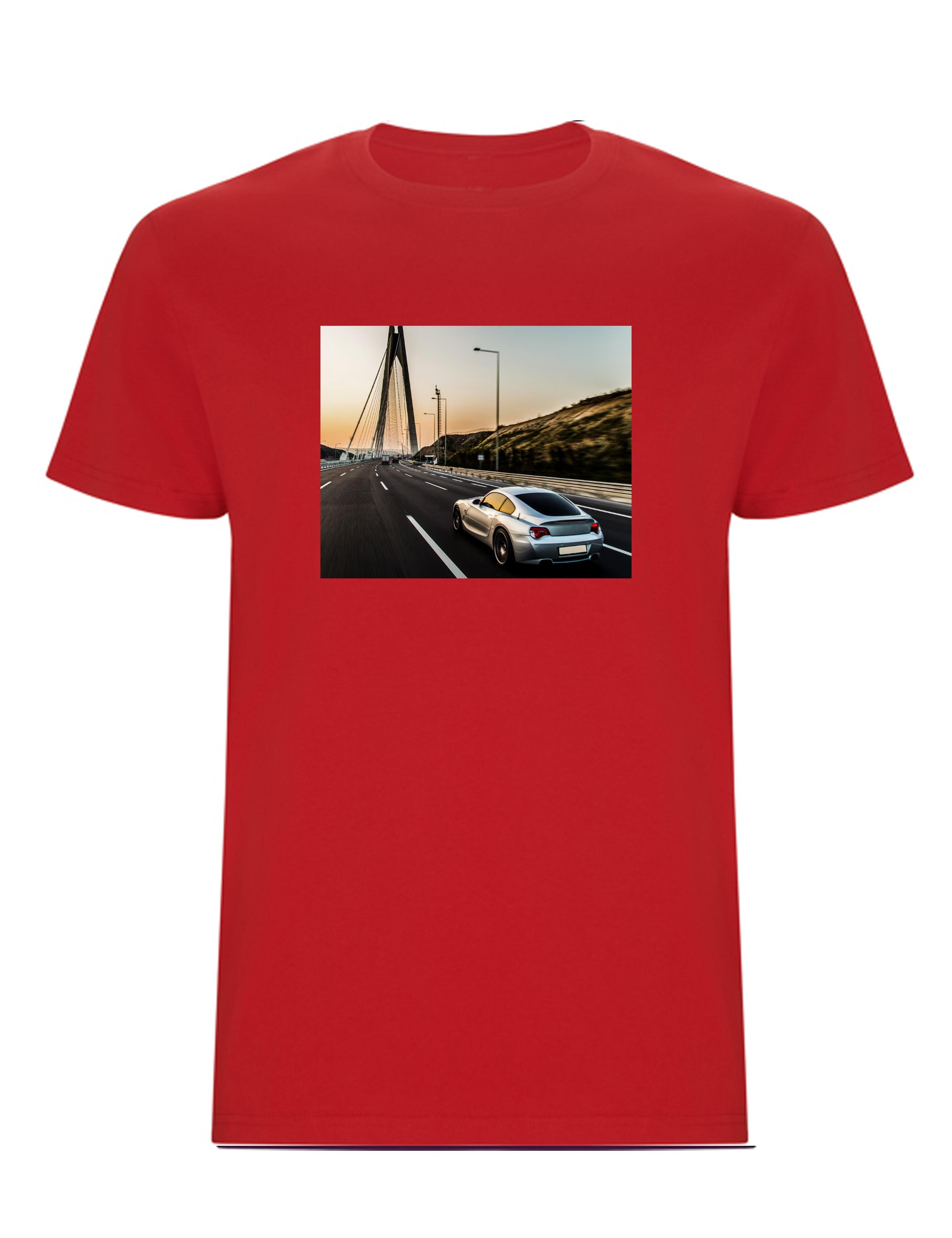 Custom Photo Printed Heavyweight Kids T-Shirt Red