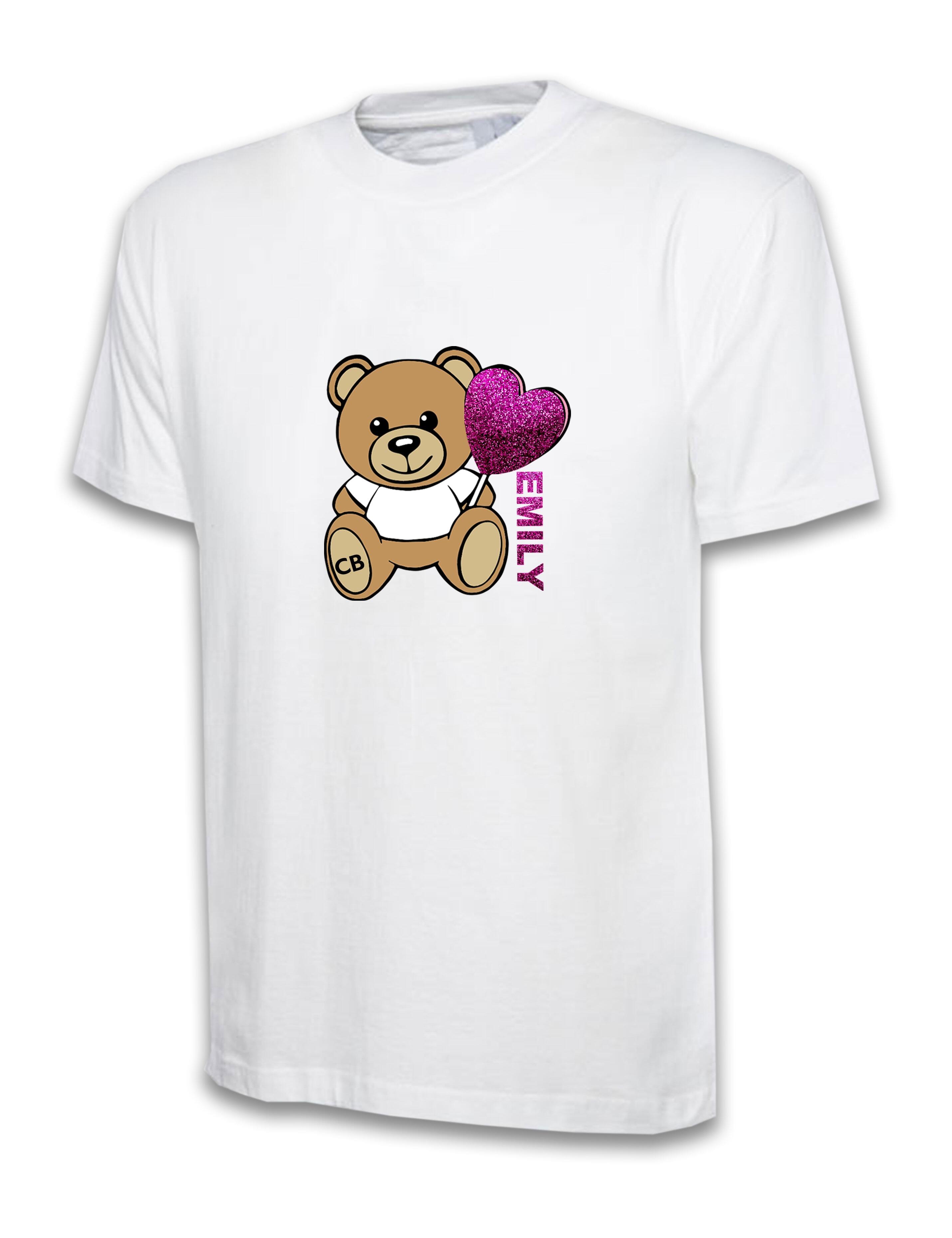 Custom Kids Bear T-Shirt White