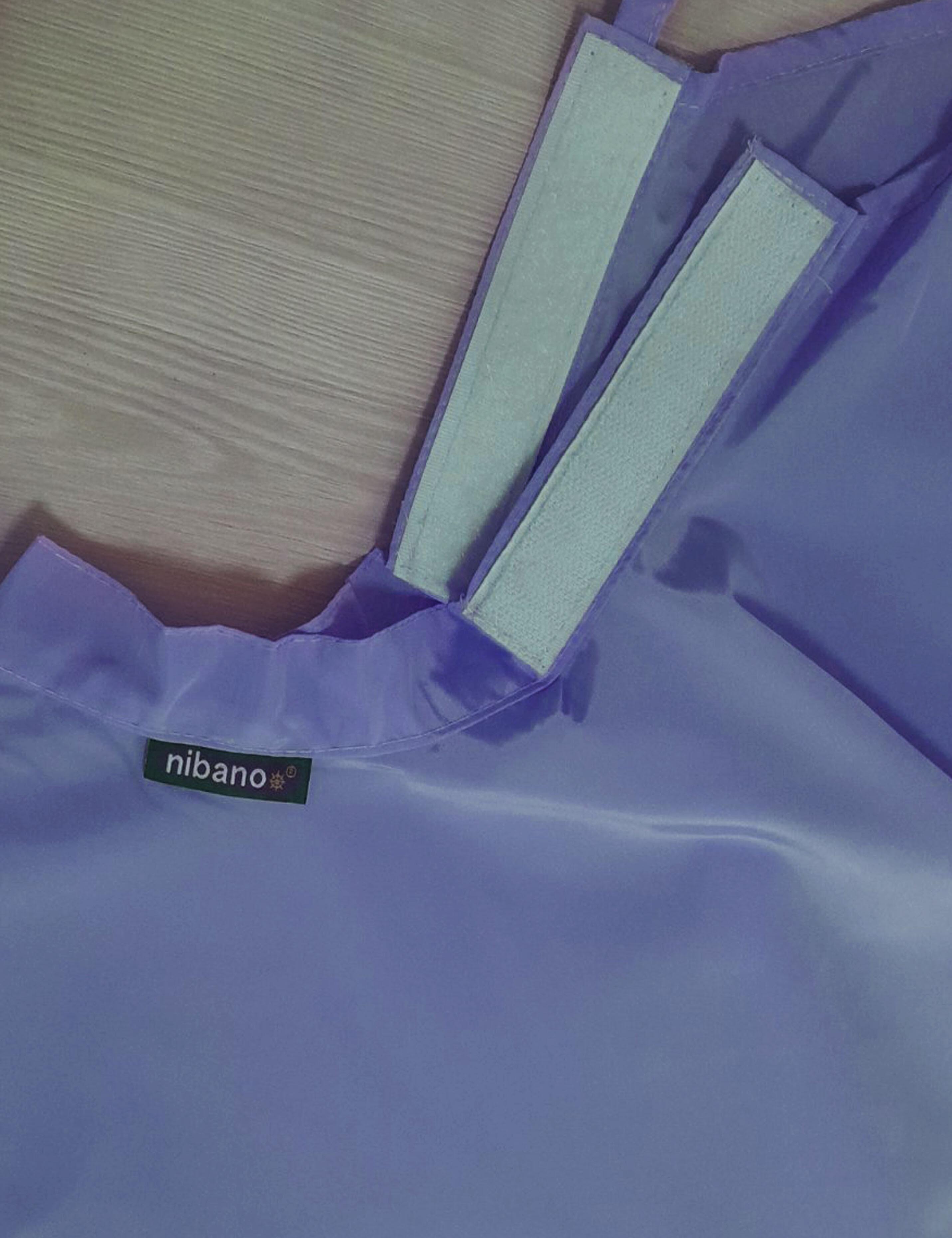 Denim Blue Gown for hairdressers with velcro closing