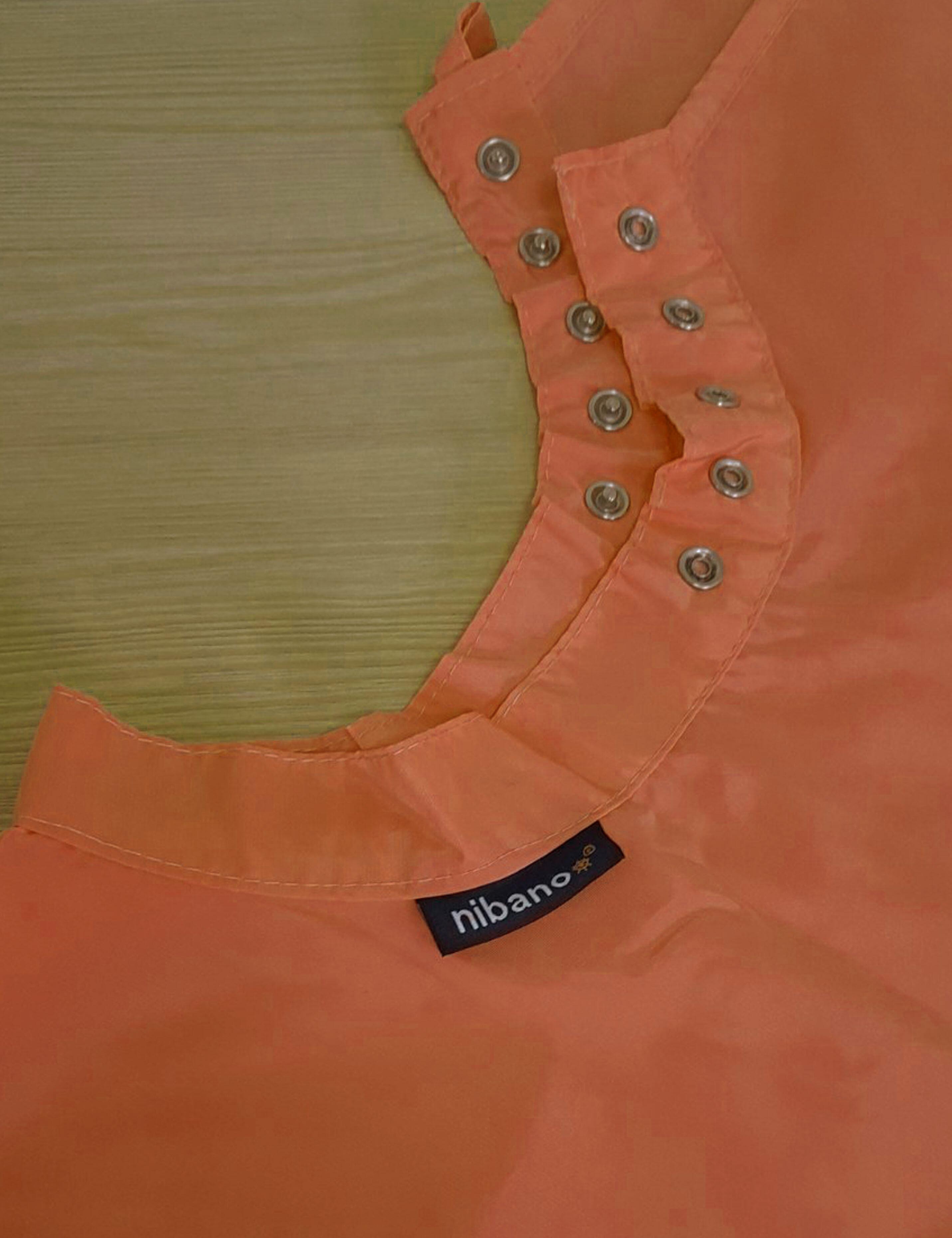 Ginger Biscuit Hairdressing gown with poppers closing