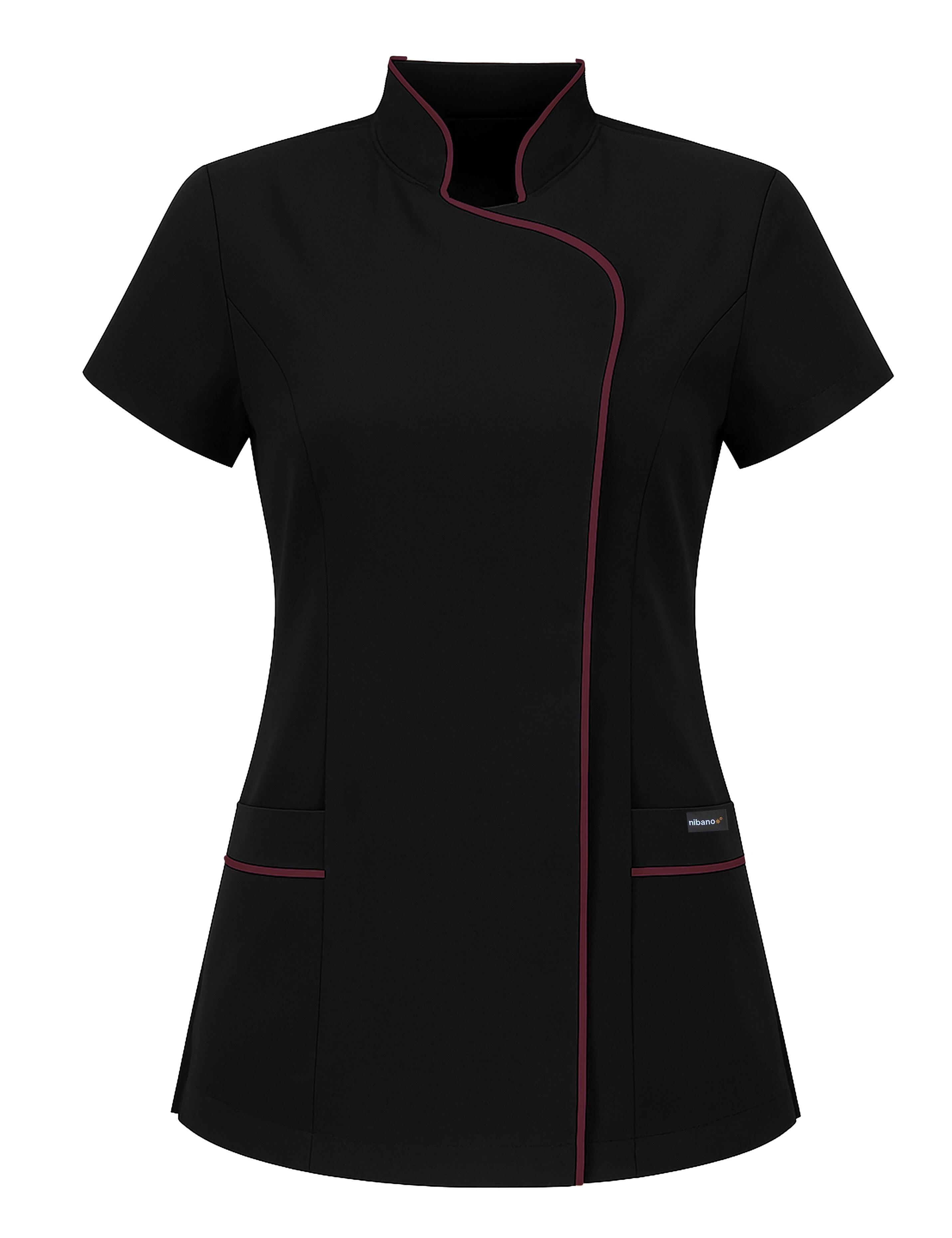 Black Burgundy Bi-Colour Beauty Tunic