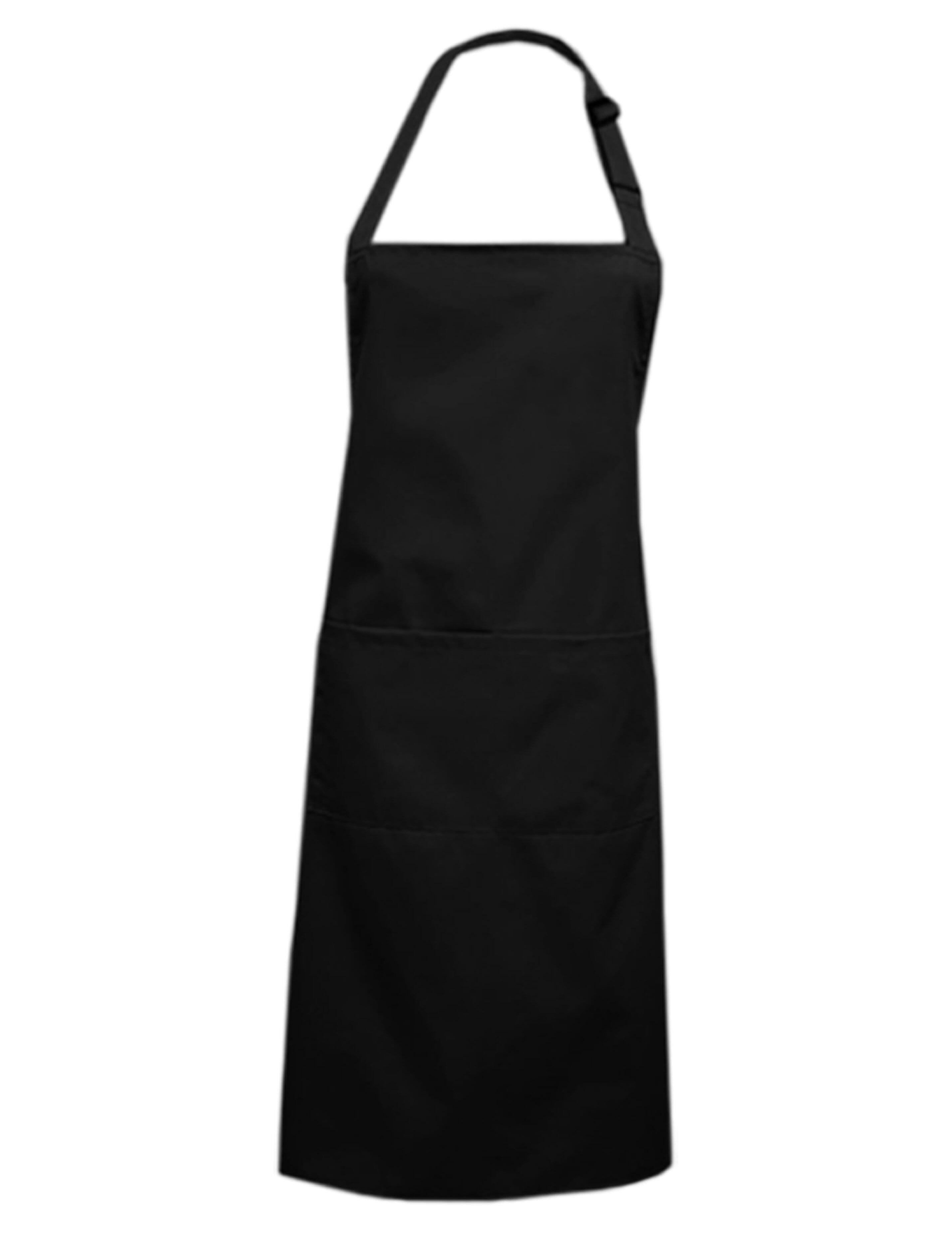 Plus size black polycotton work apron