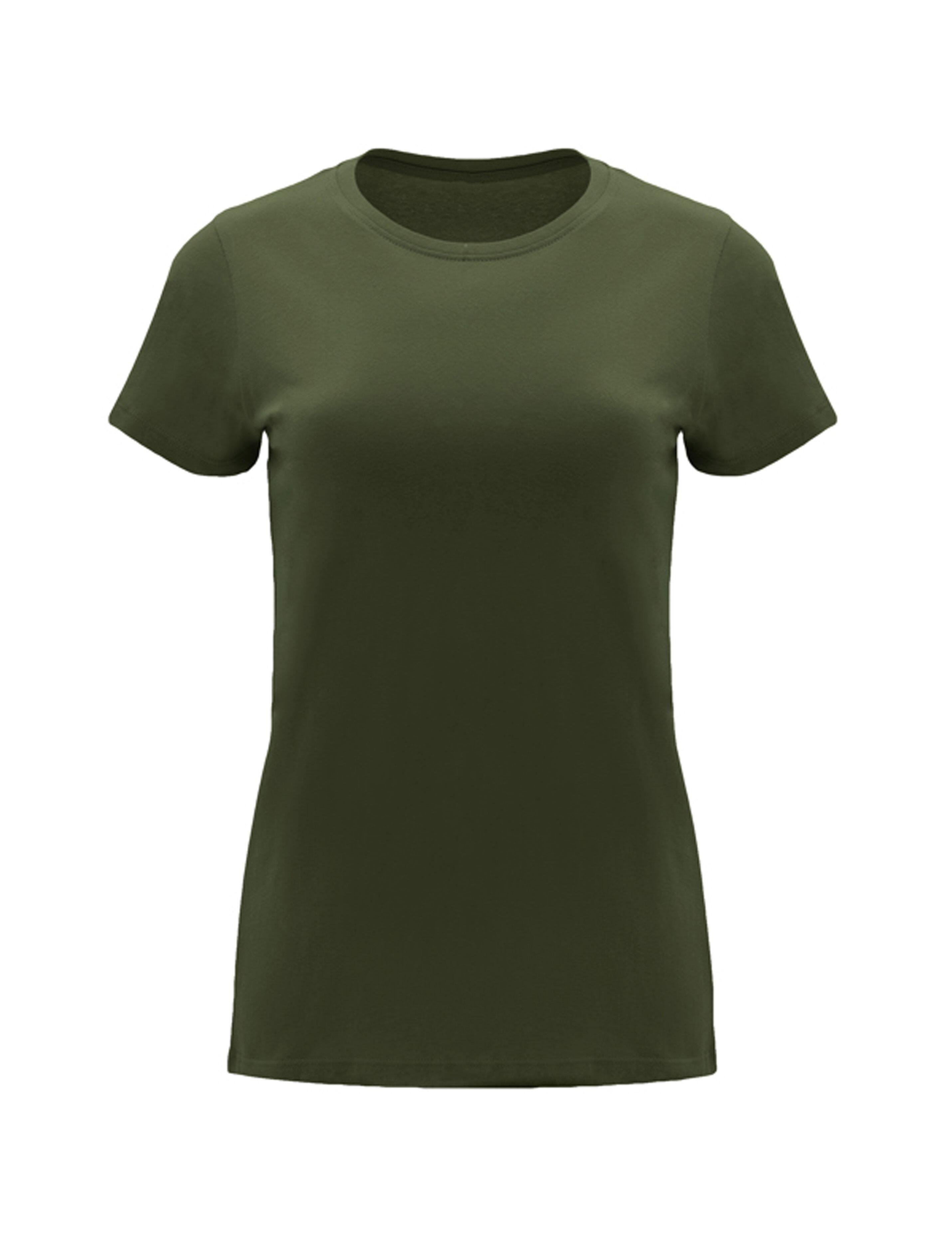 Plain olive women's T-shirt heavyweight cotton