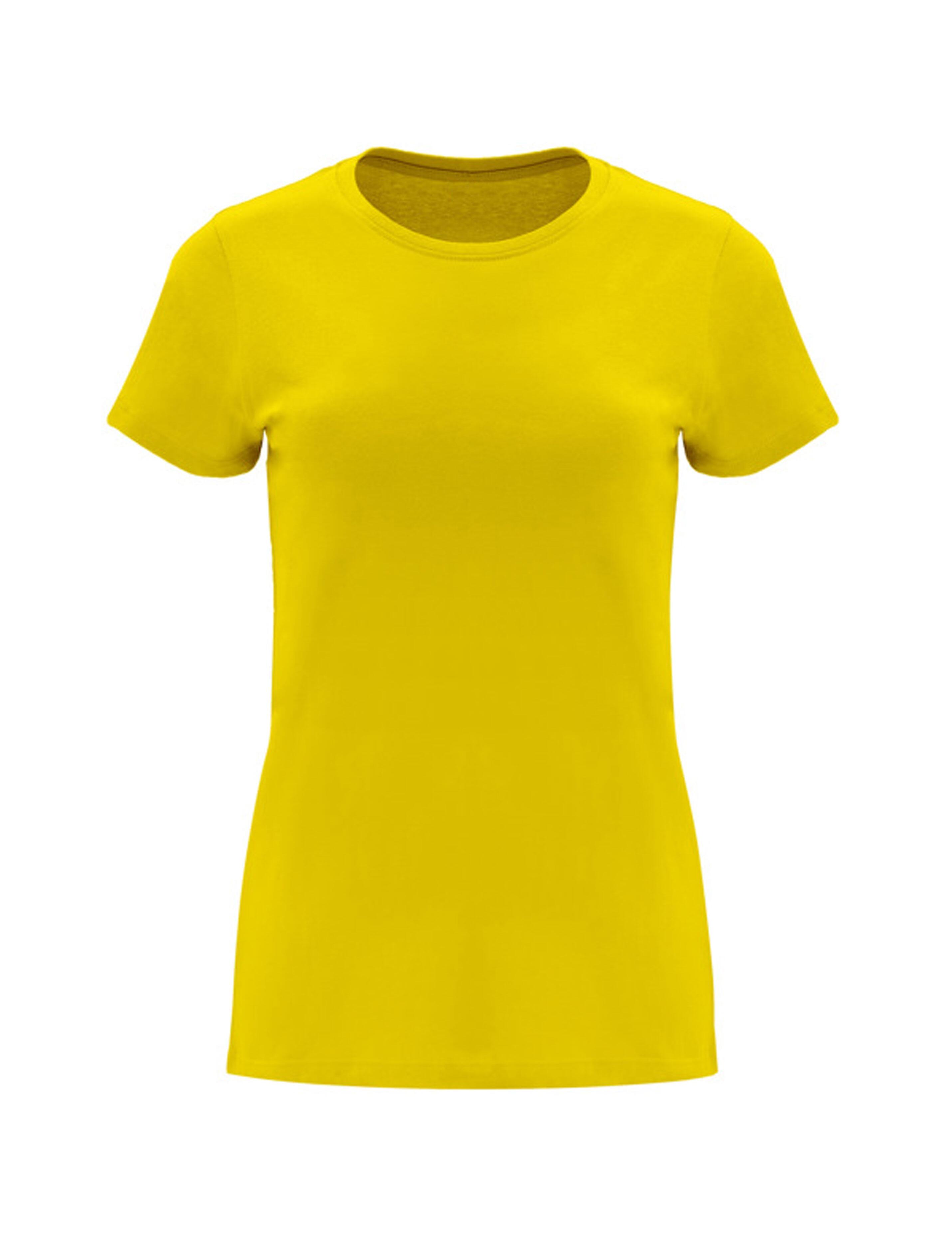 Plain yellow women's T-shirt heavyweight cotton