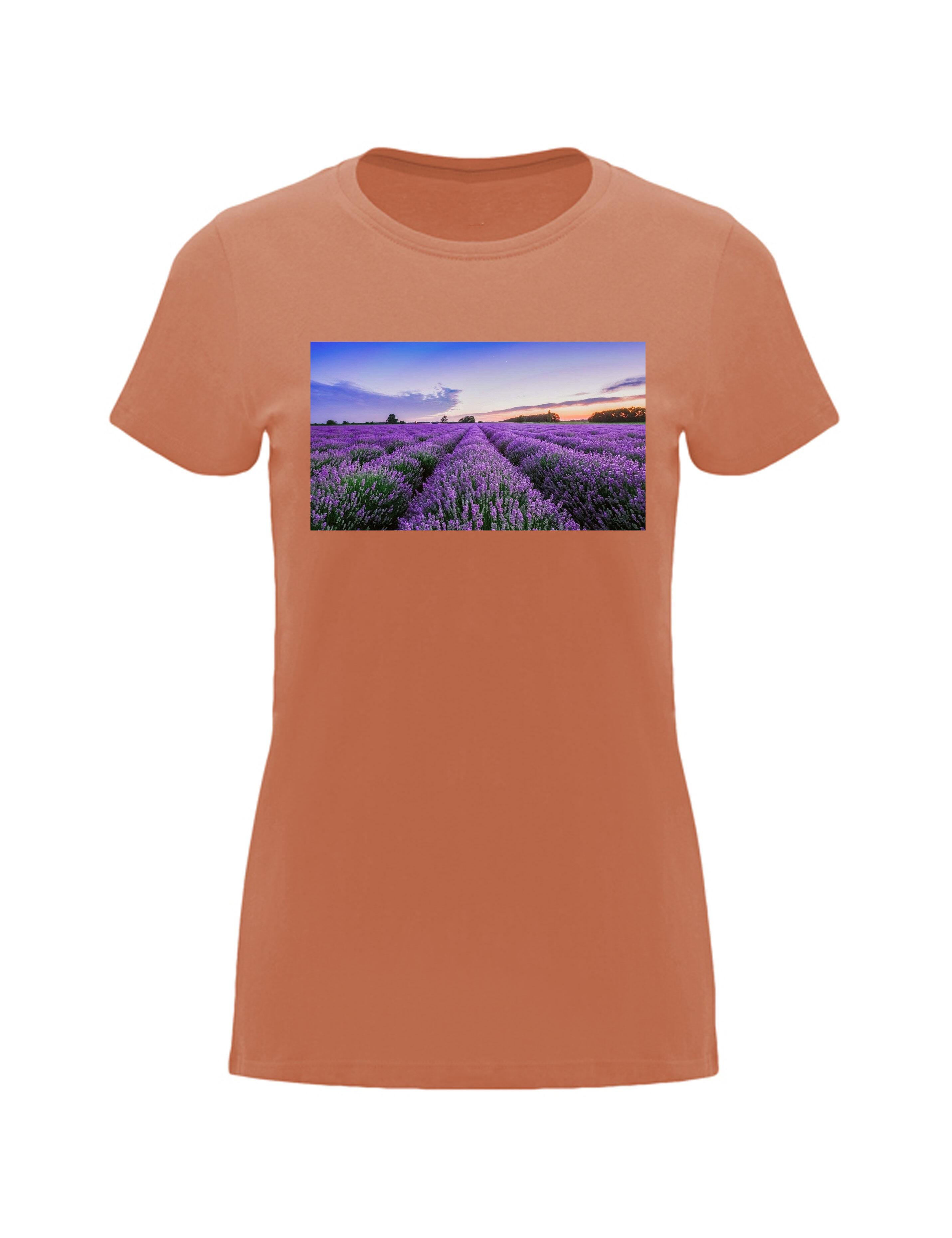 Photo Printed Heavyweight Women's Short Sleeve T-Shirt Terracotta