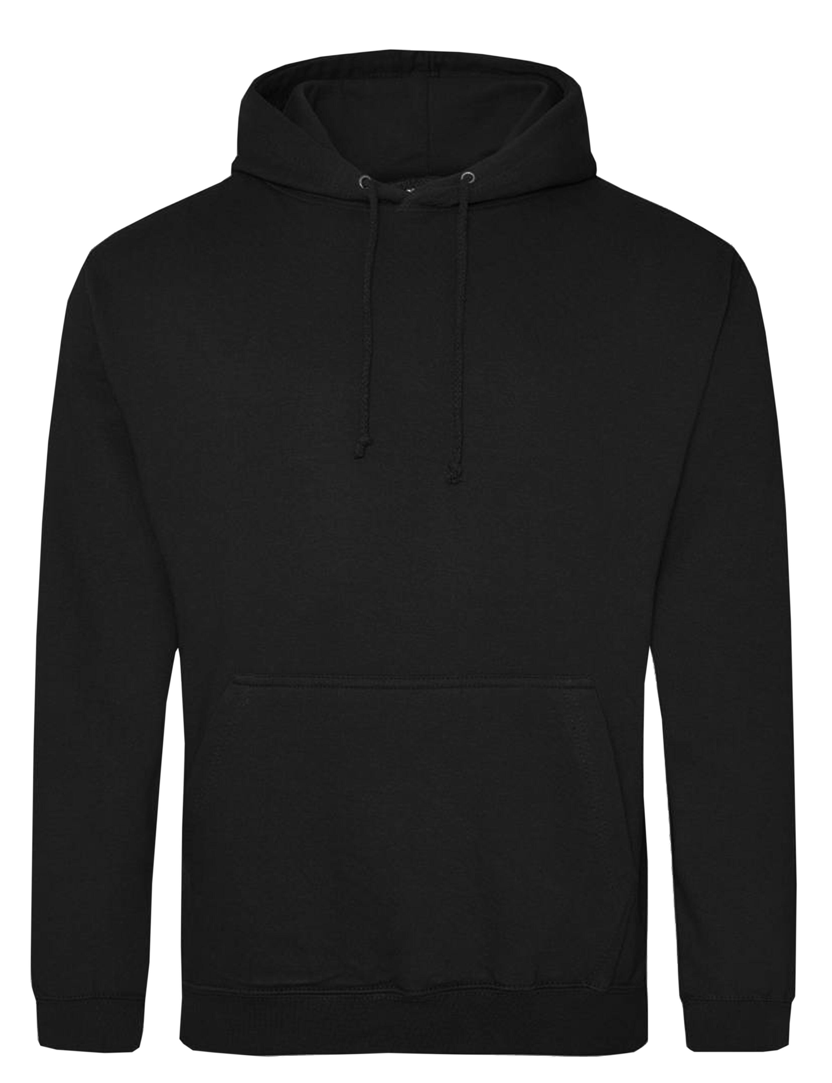 Black hoodie plain printed or embroidered premium fit