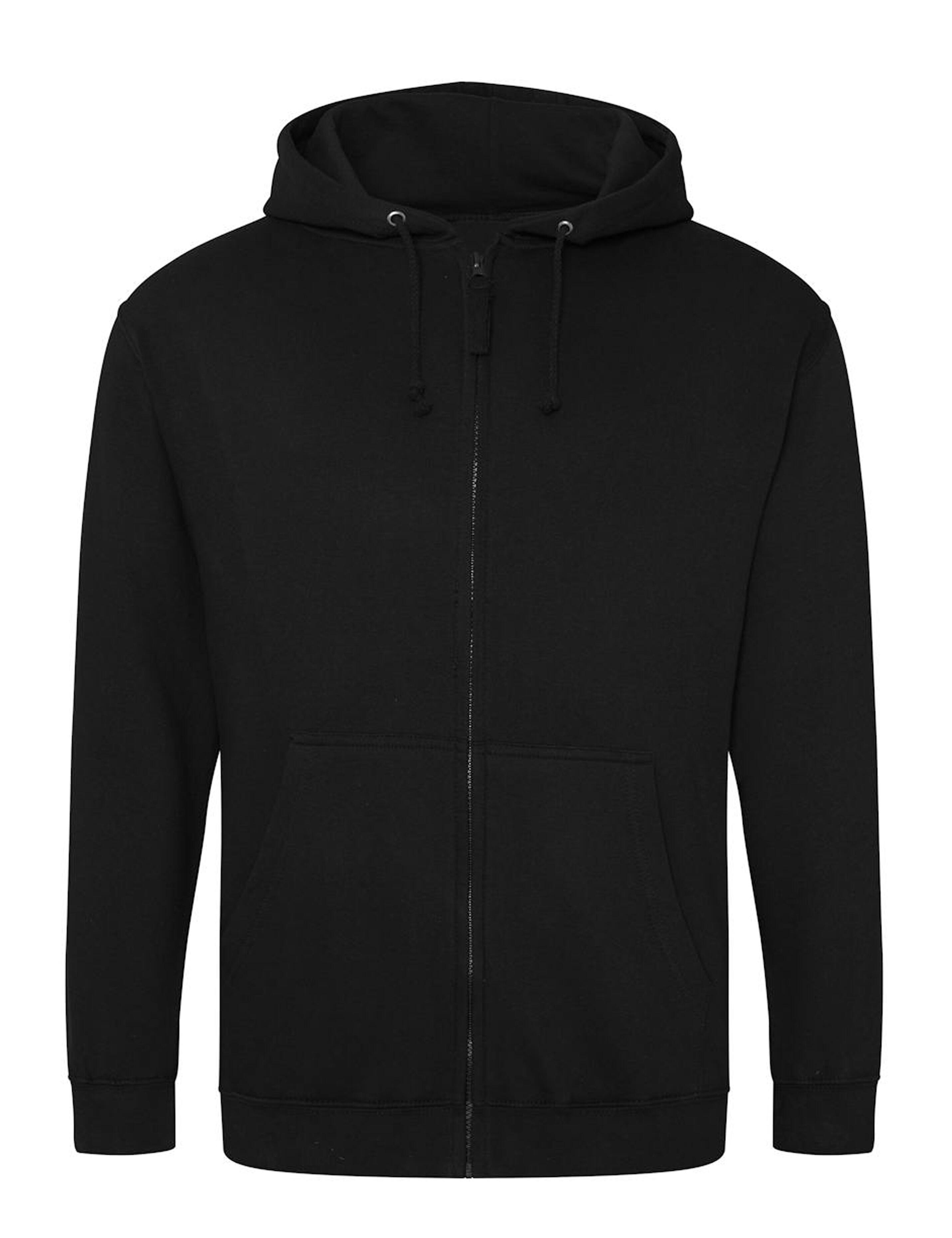 Personalised zip hoodie black with embroidery