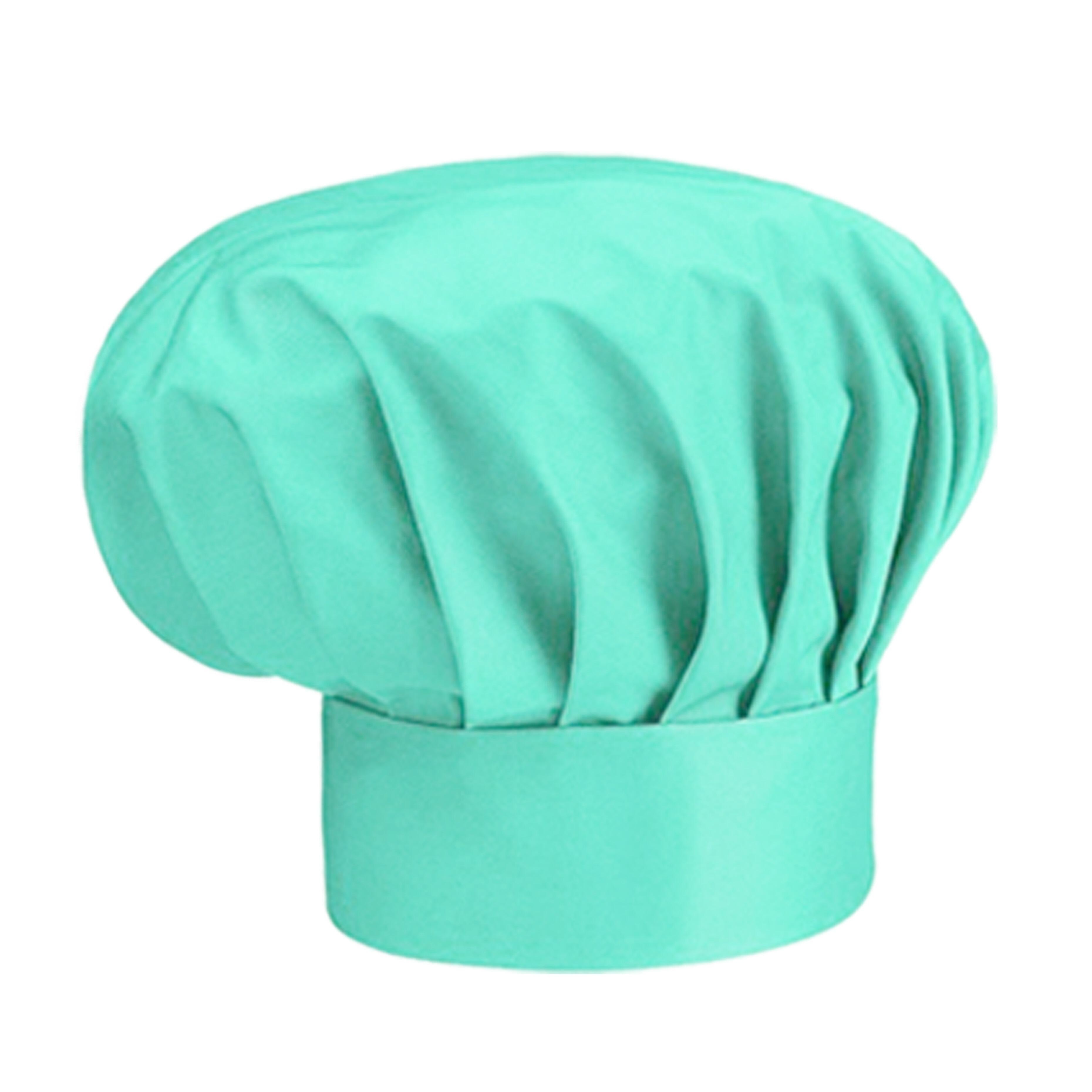 Mint chef’s hat for professional kitchen and catering staff