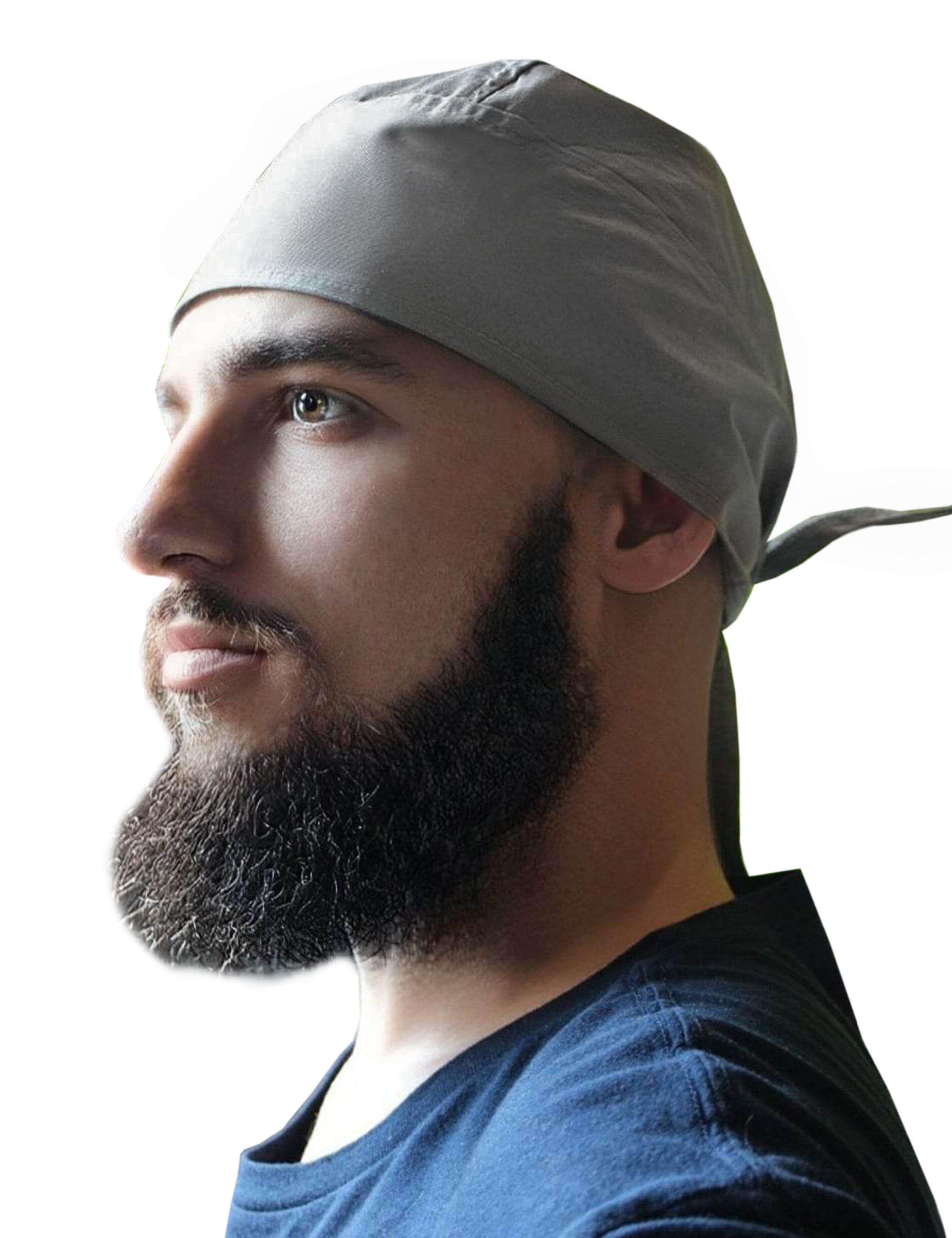 Chef bandana LIght grey plain and embroidered option