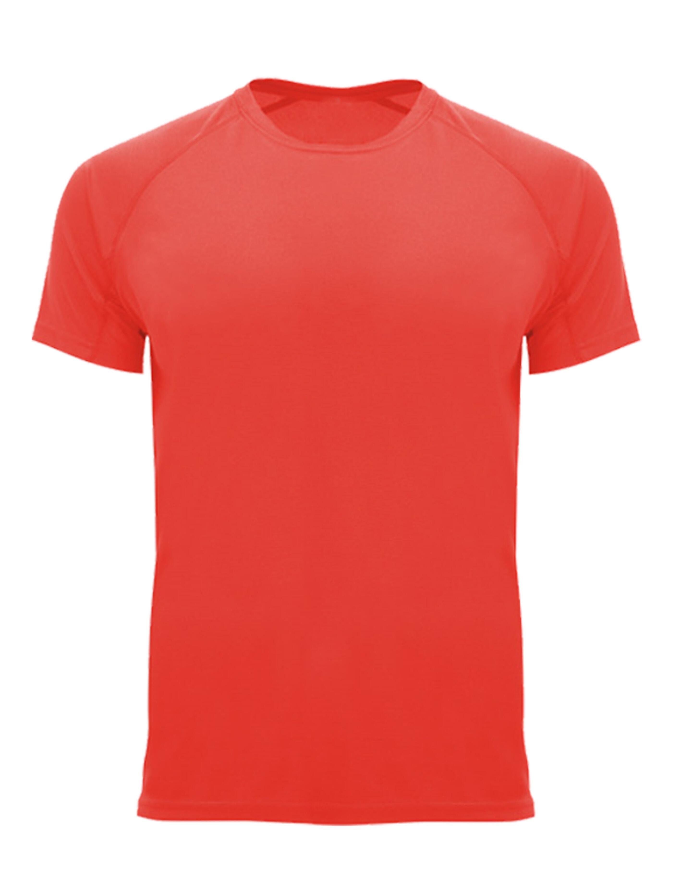 Neon Coral fitness t-shirt for gym training plain or custom print