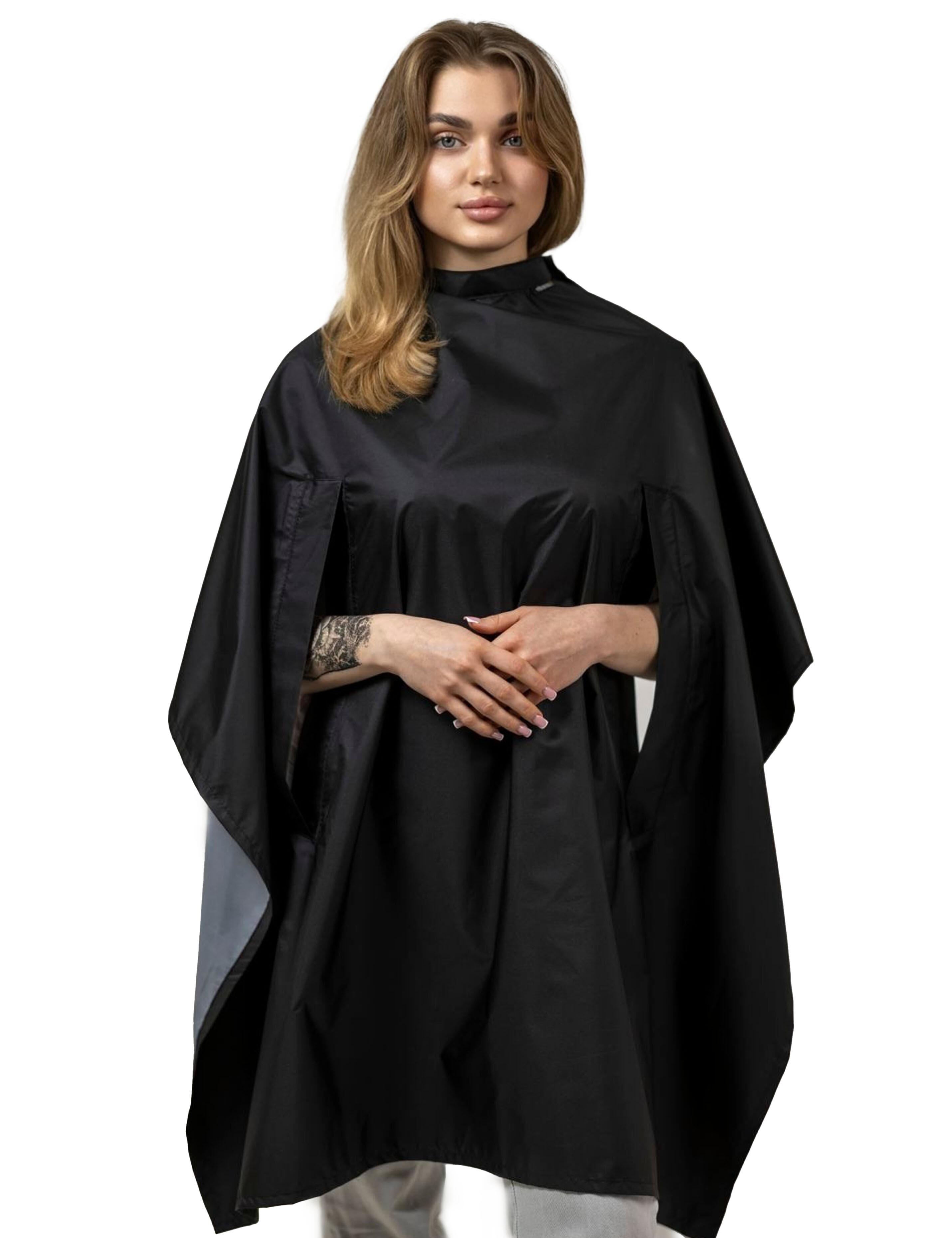 Hair Salon cape with hand slits black