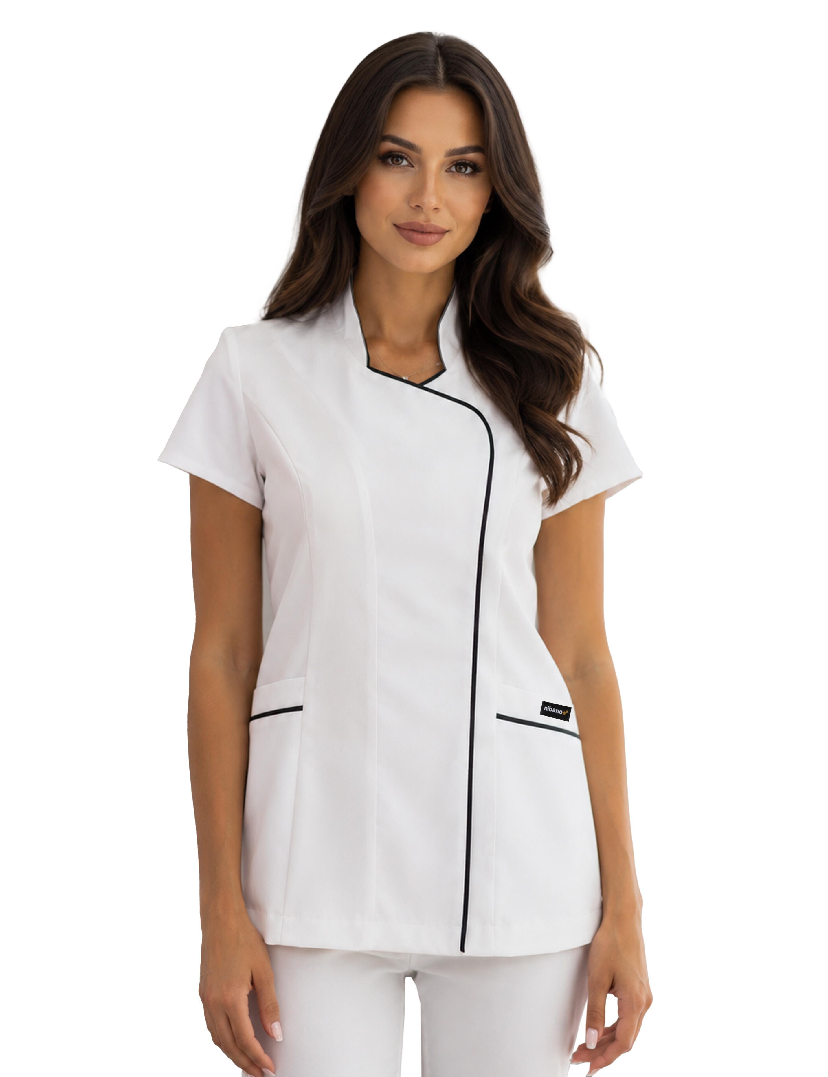 White Black Bi-Colour Essential Beauty Tunic