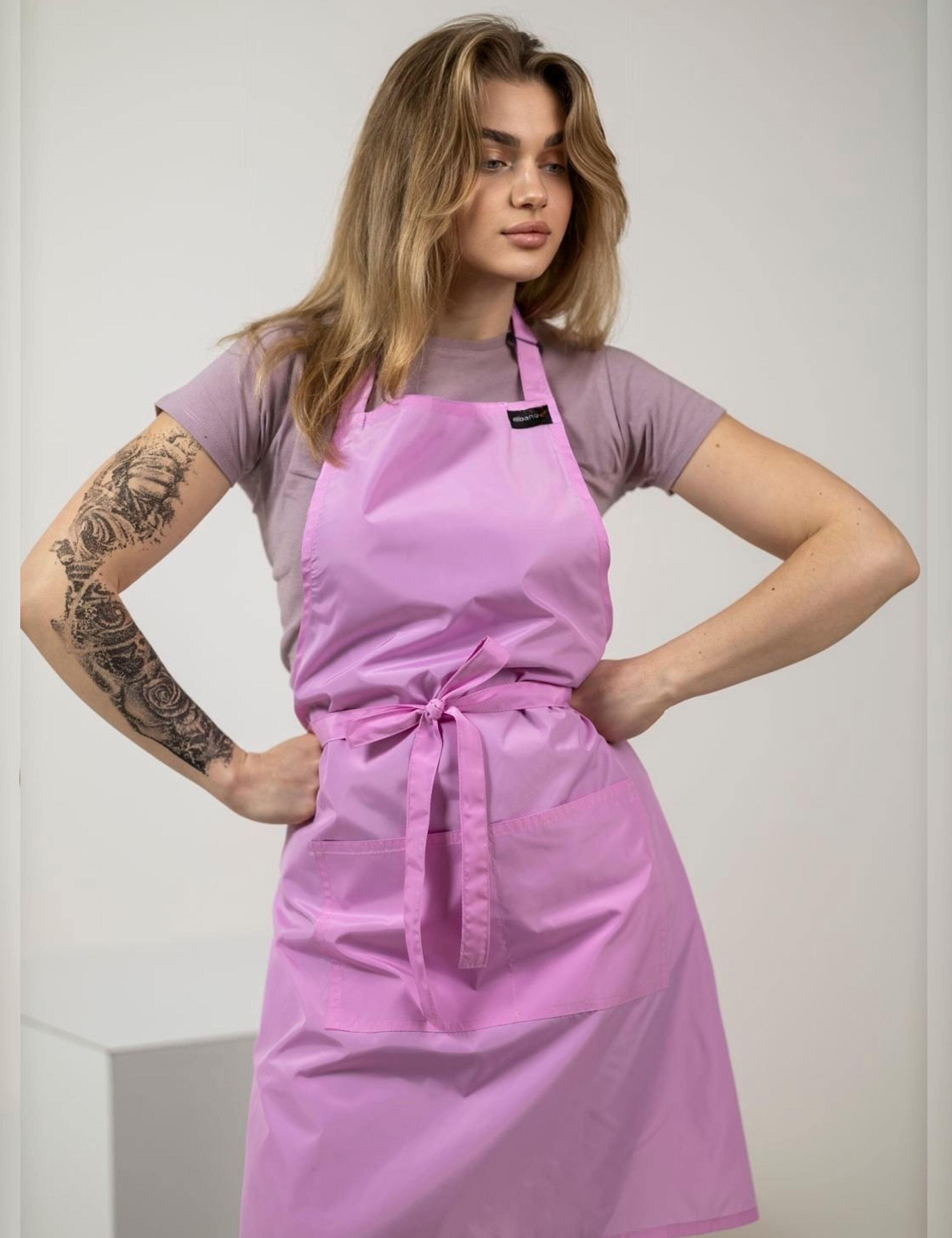 Embroidered Pink Hairdresser Apron