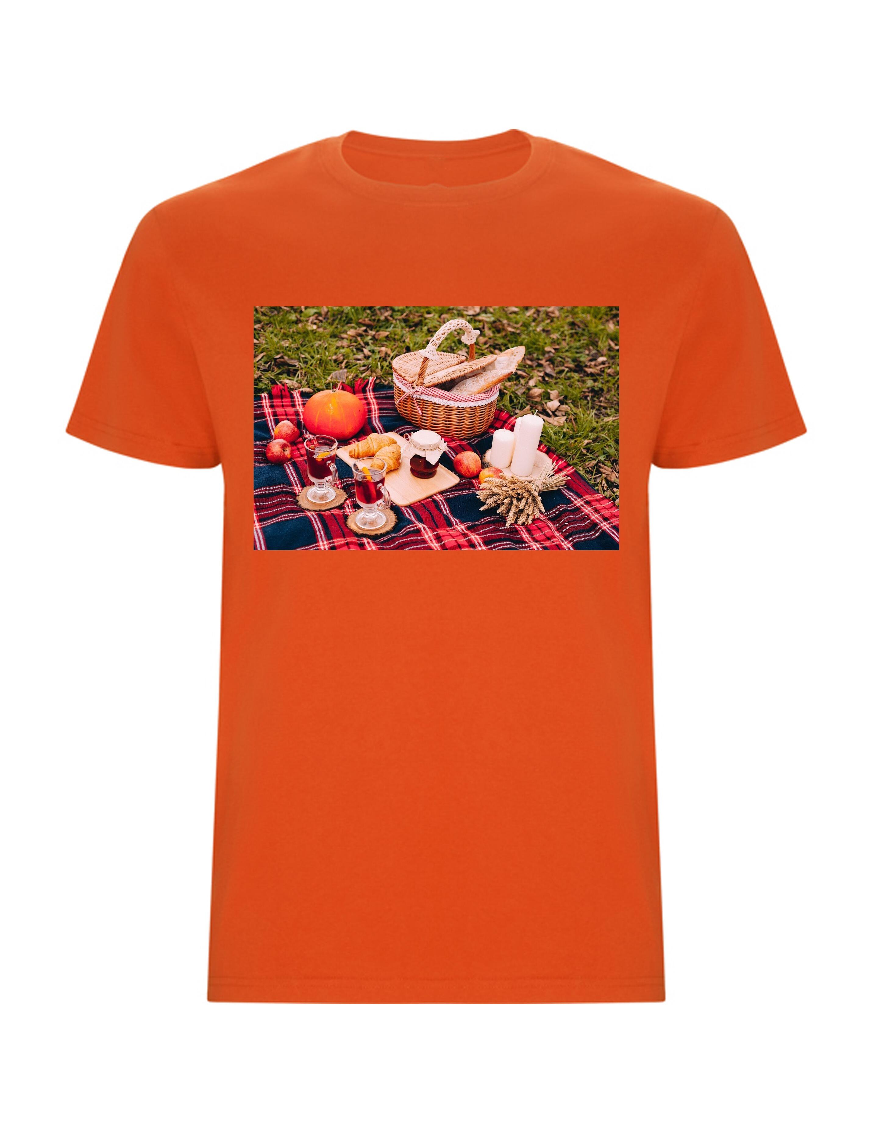 Personalised Photo Printed Short Sleeve T-Shirt Orange