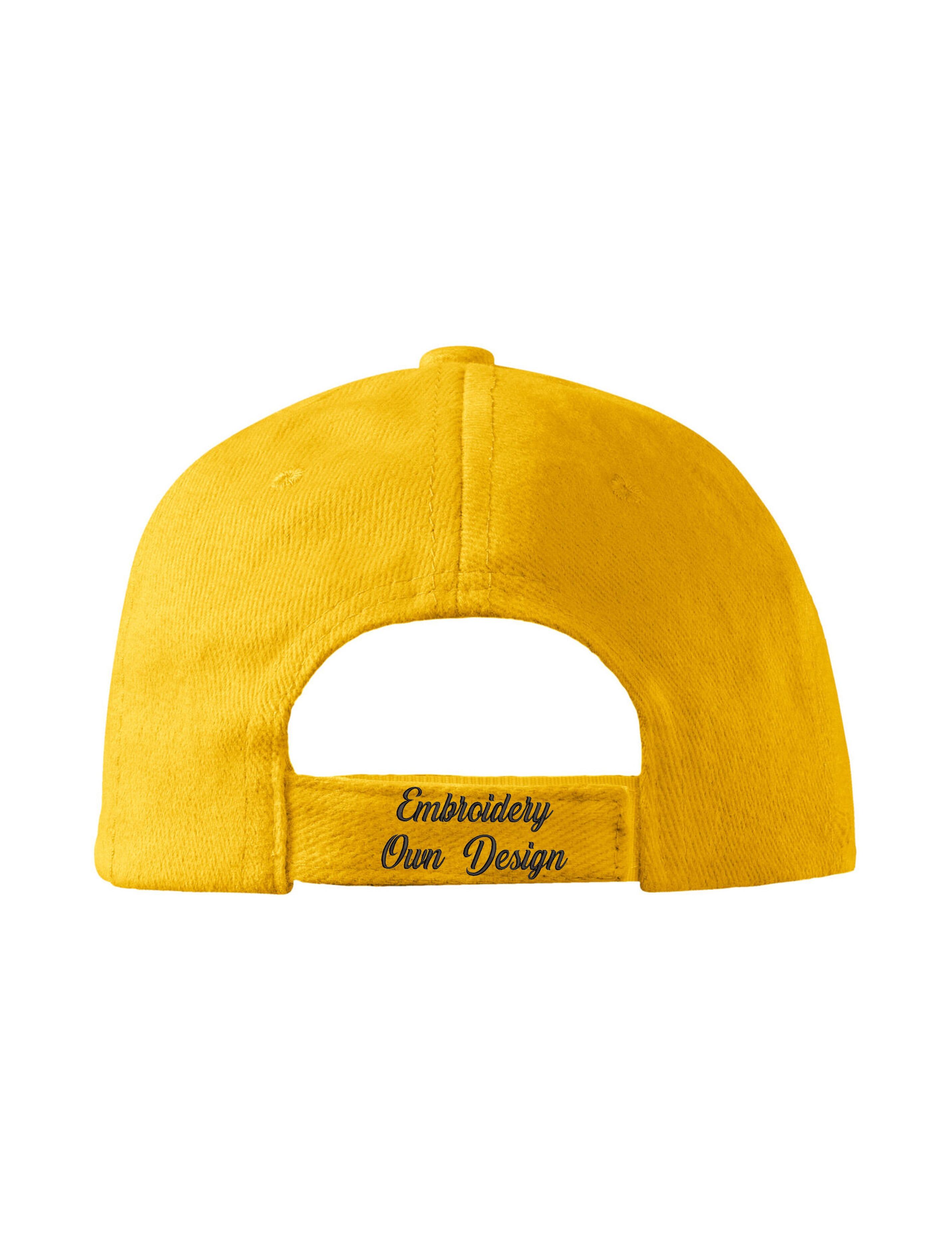 Embroidered Baseball Cap Yellow with your logo or design
