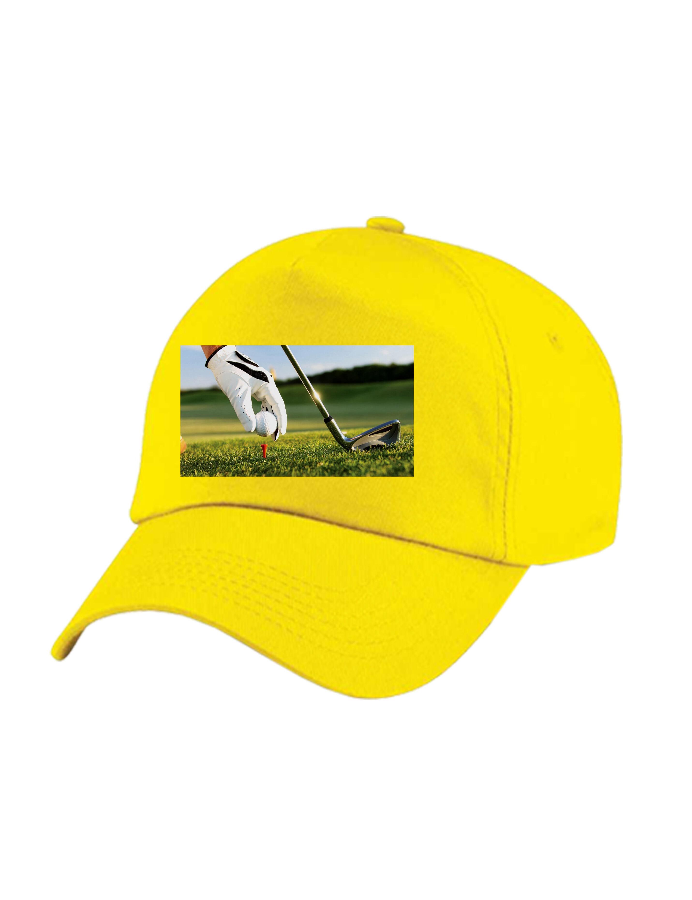 Personalised Photo Printed Baseball Cap Yellow