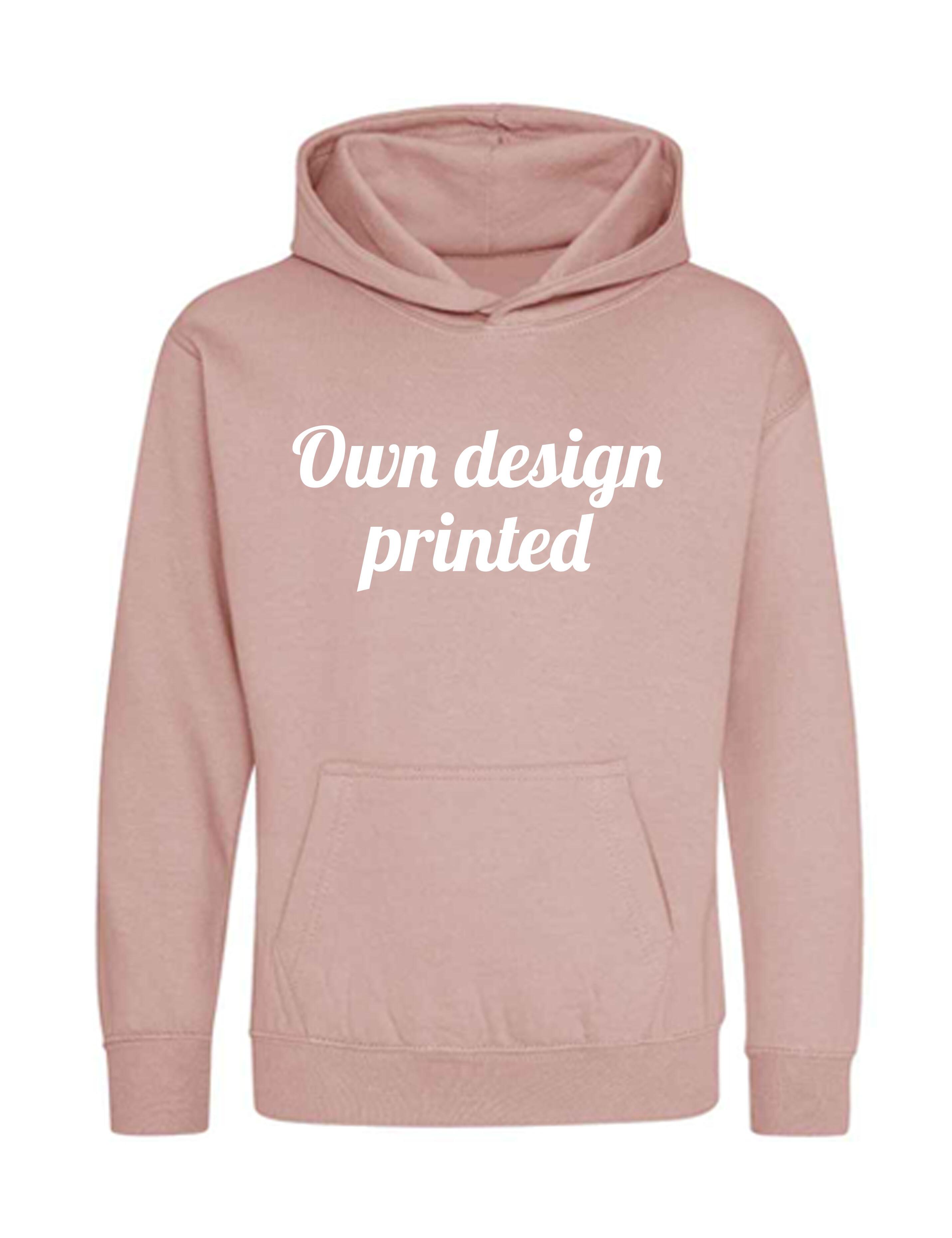Personalised Kids Hoodie Rose Gold with print