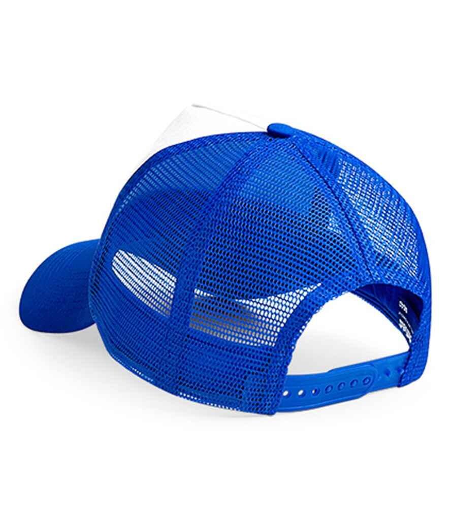 Custom Embroidered Snapback Trucker Cap Royal Blue/White