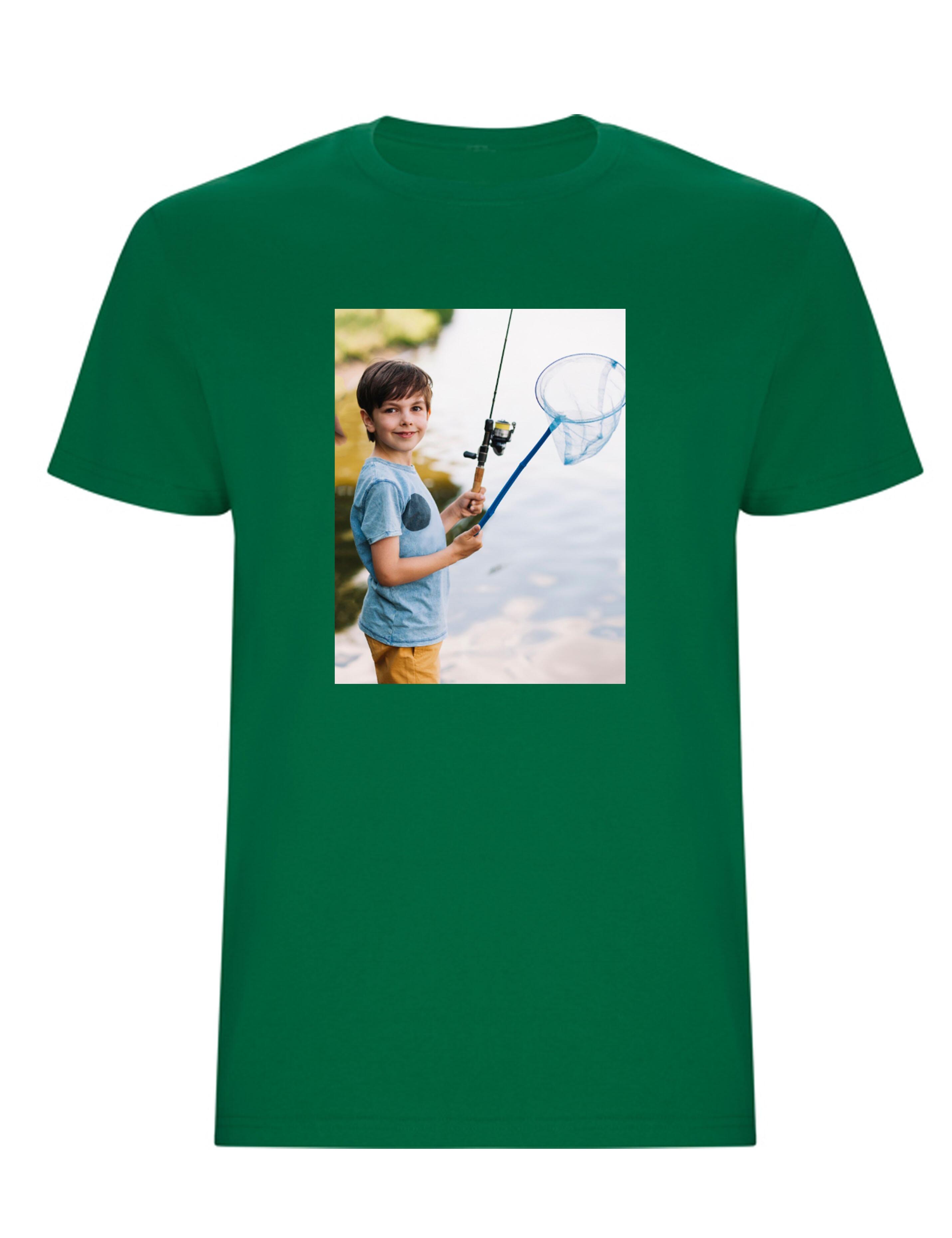 Custom Photo Printed Heavyweight Kids T-Shirt Kelly Green