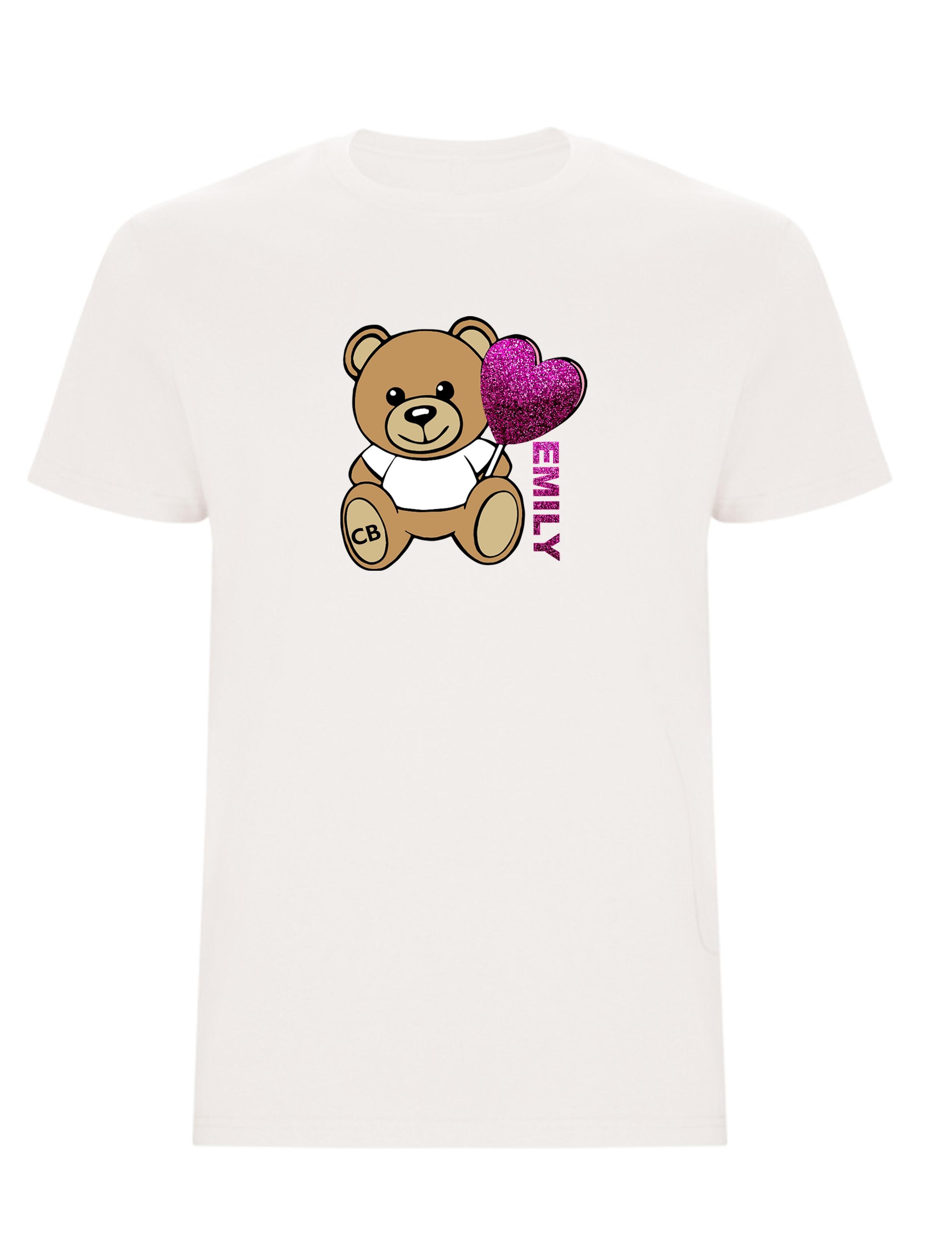 Custom Kids Bear T-Shirt Cream