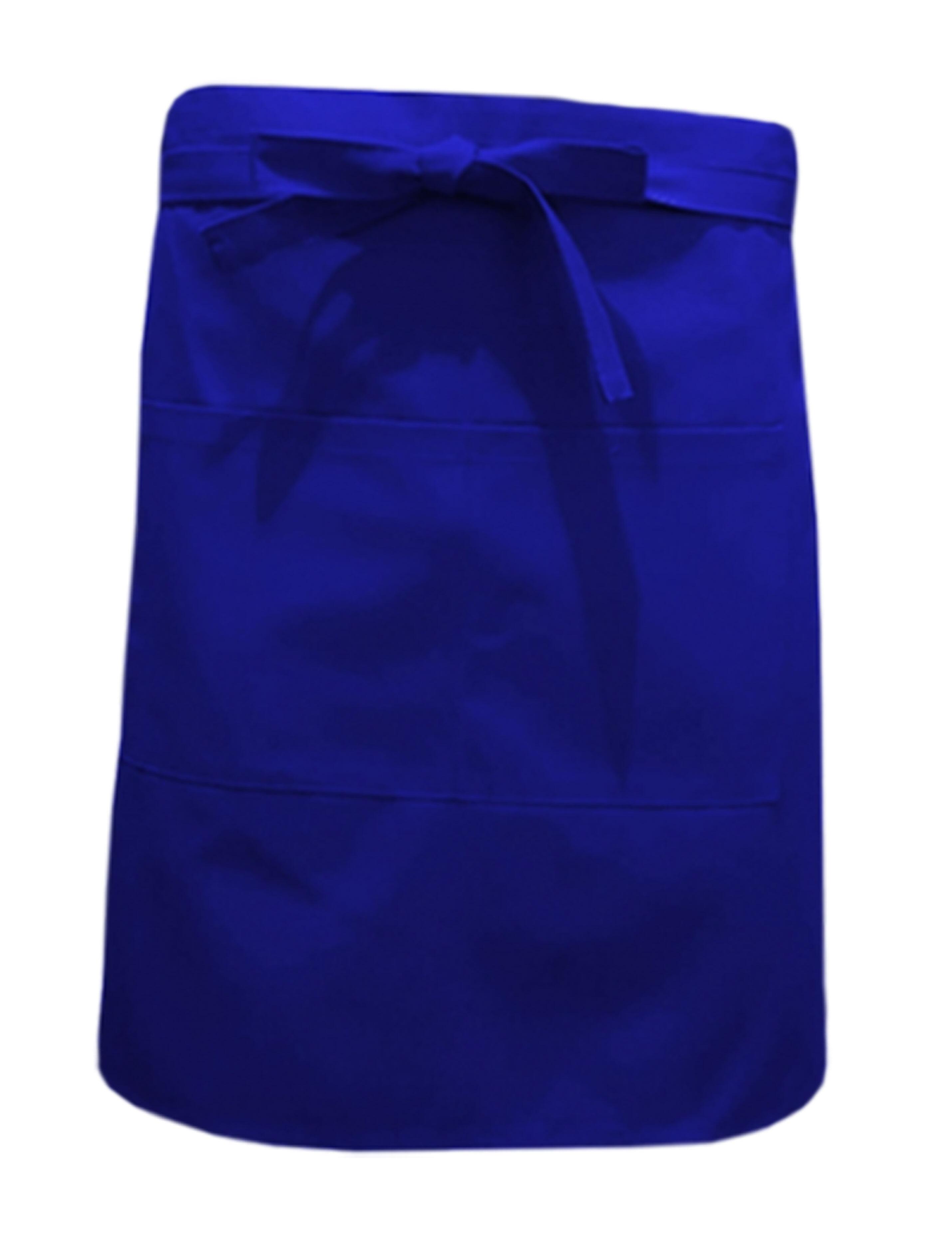 Nibano Mid Length Waist Apron with pockets Royal Blue