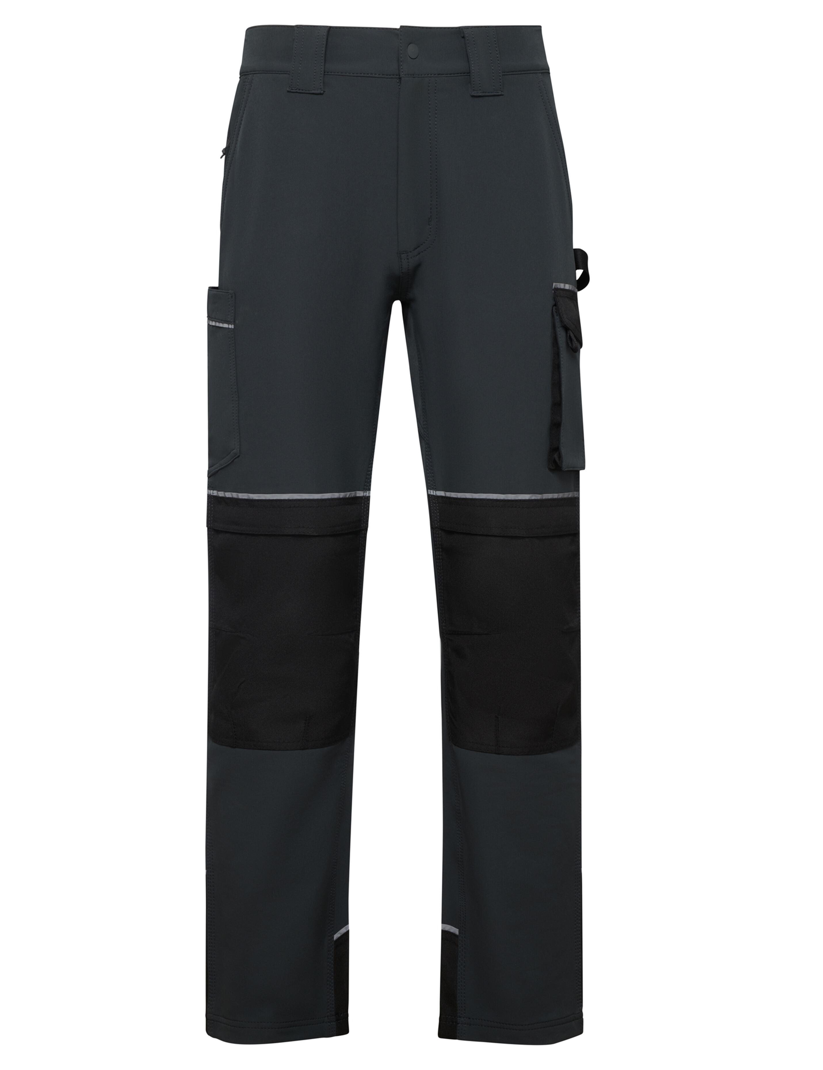 Professional Work Trouser with Knee pads Pockets Grey/Black
