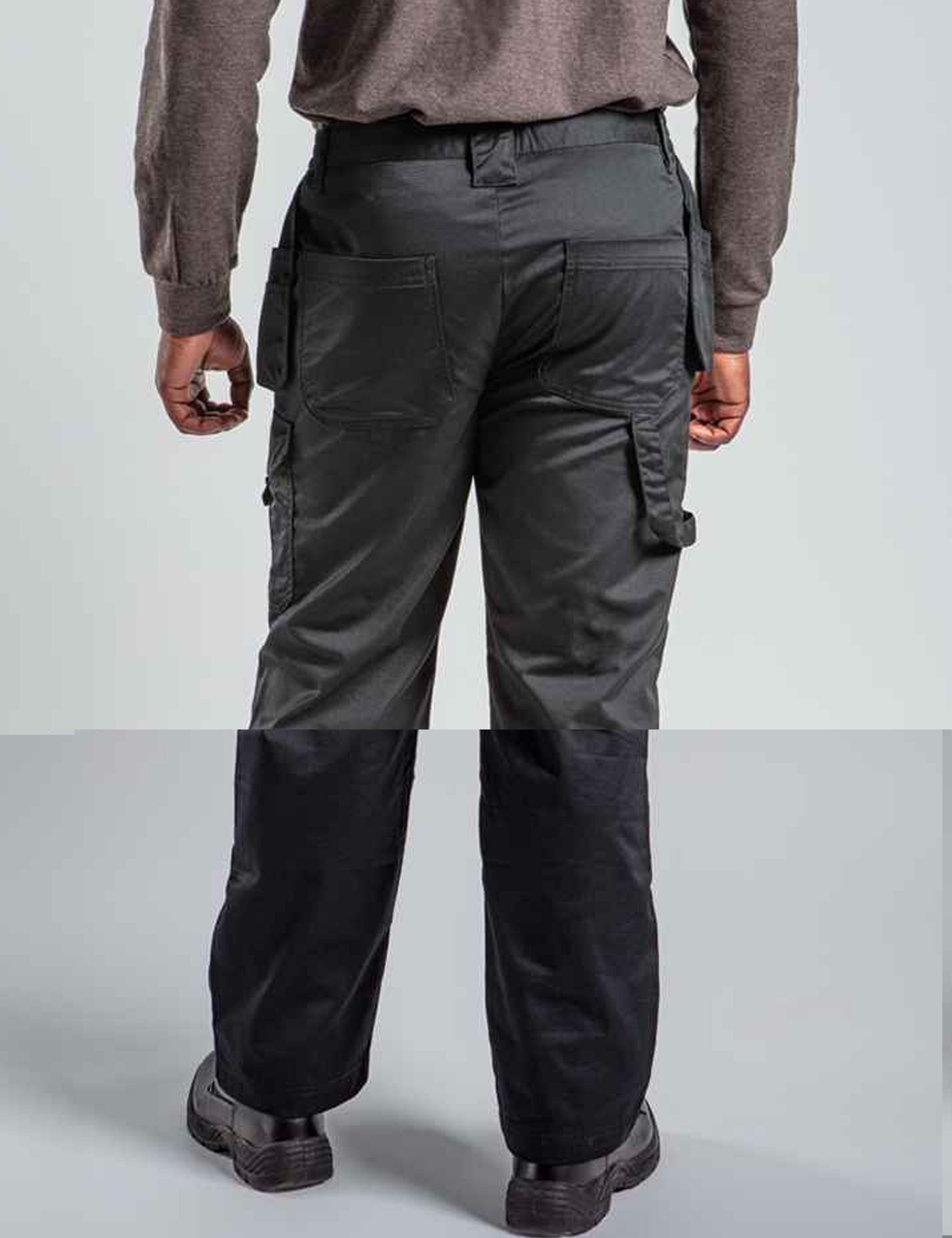 Work trouser with holster pockets black with logo