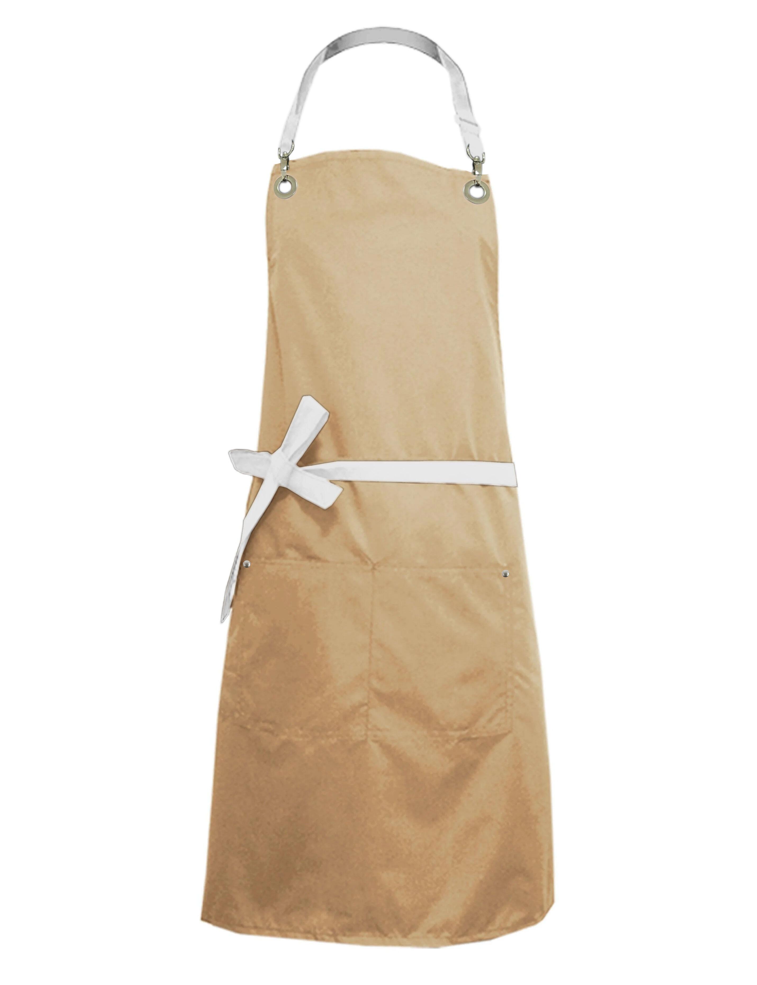 Nibano waterproof bi-colour luxury hairdressing and grooming apron cappuccino