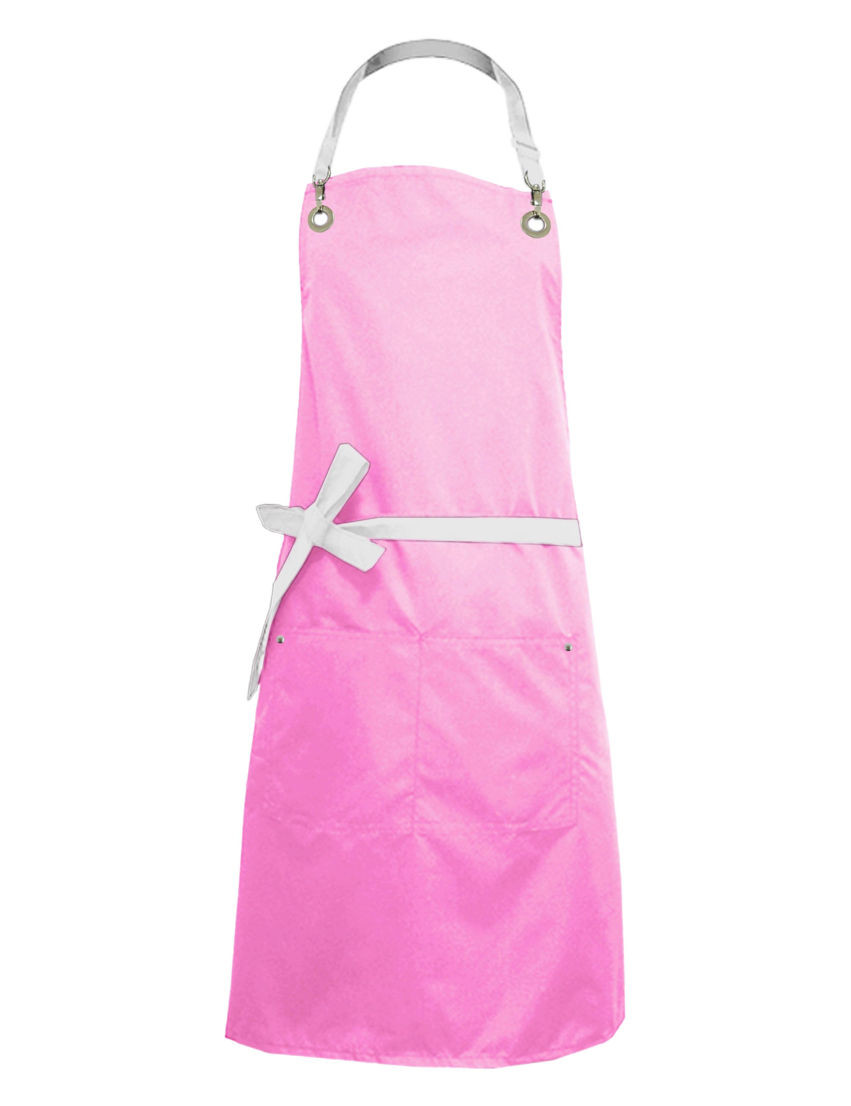 Nibano waterproof bi-colour luxury hairdressing and grooming apron pink barbie