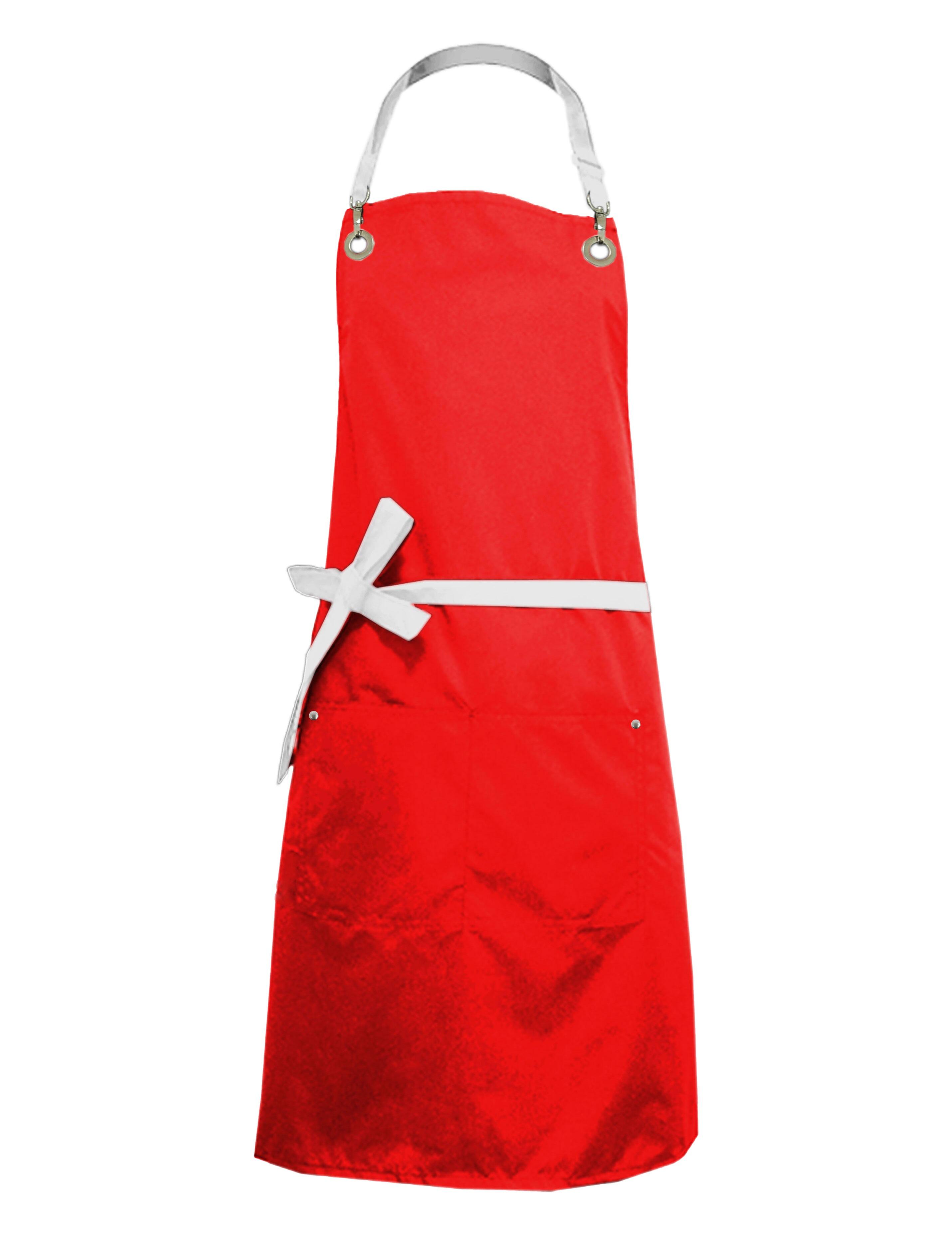 Nibano waterproof bi-colour luxury hairdressing and grooming apron red