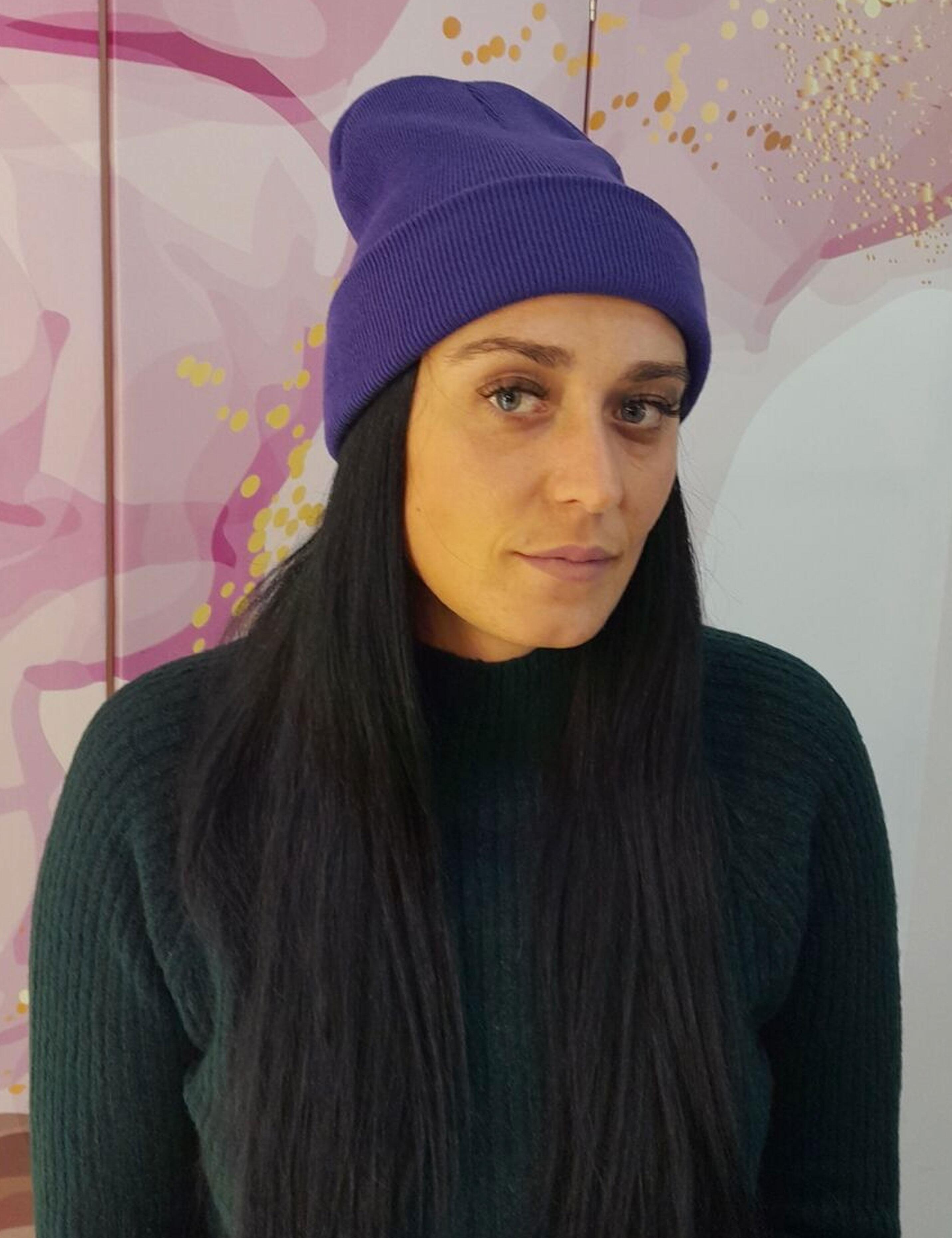 Original purple beanie hat
