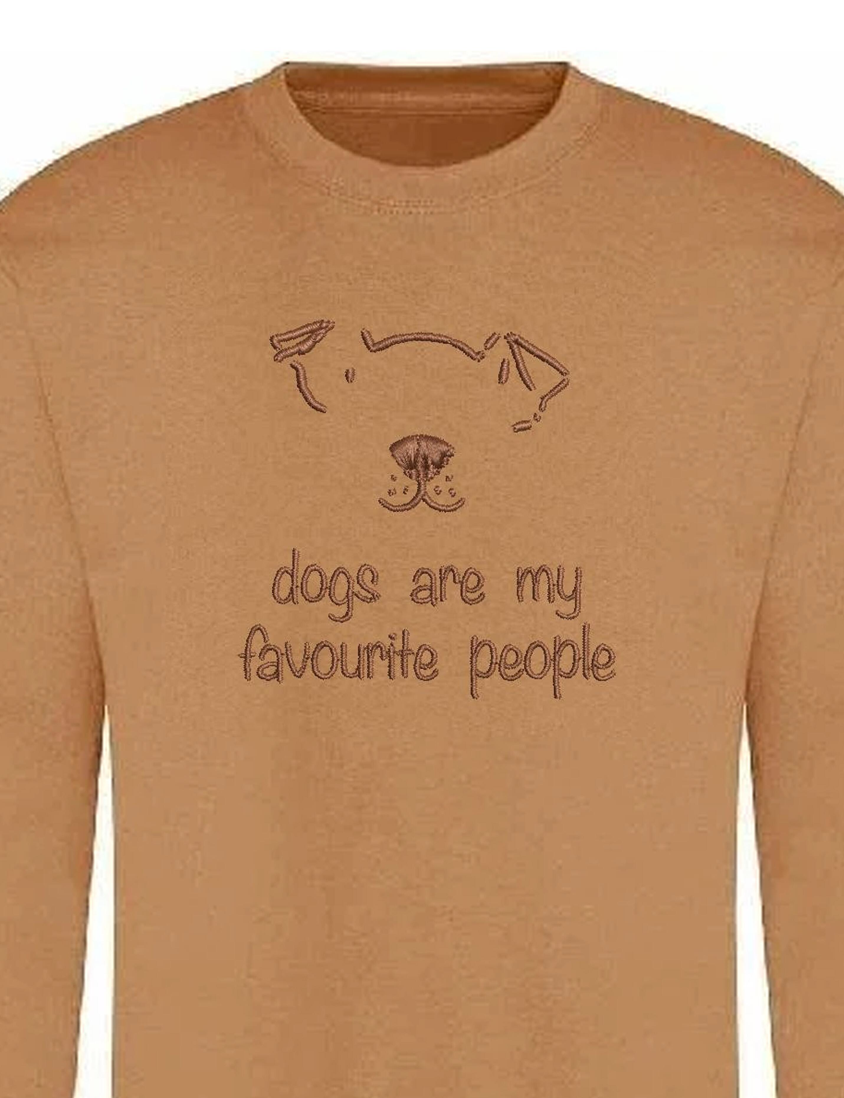 Personalised Embroidered Dog Jumper Latte