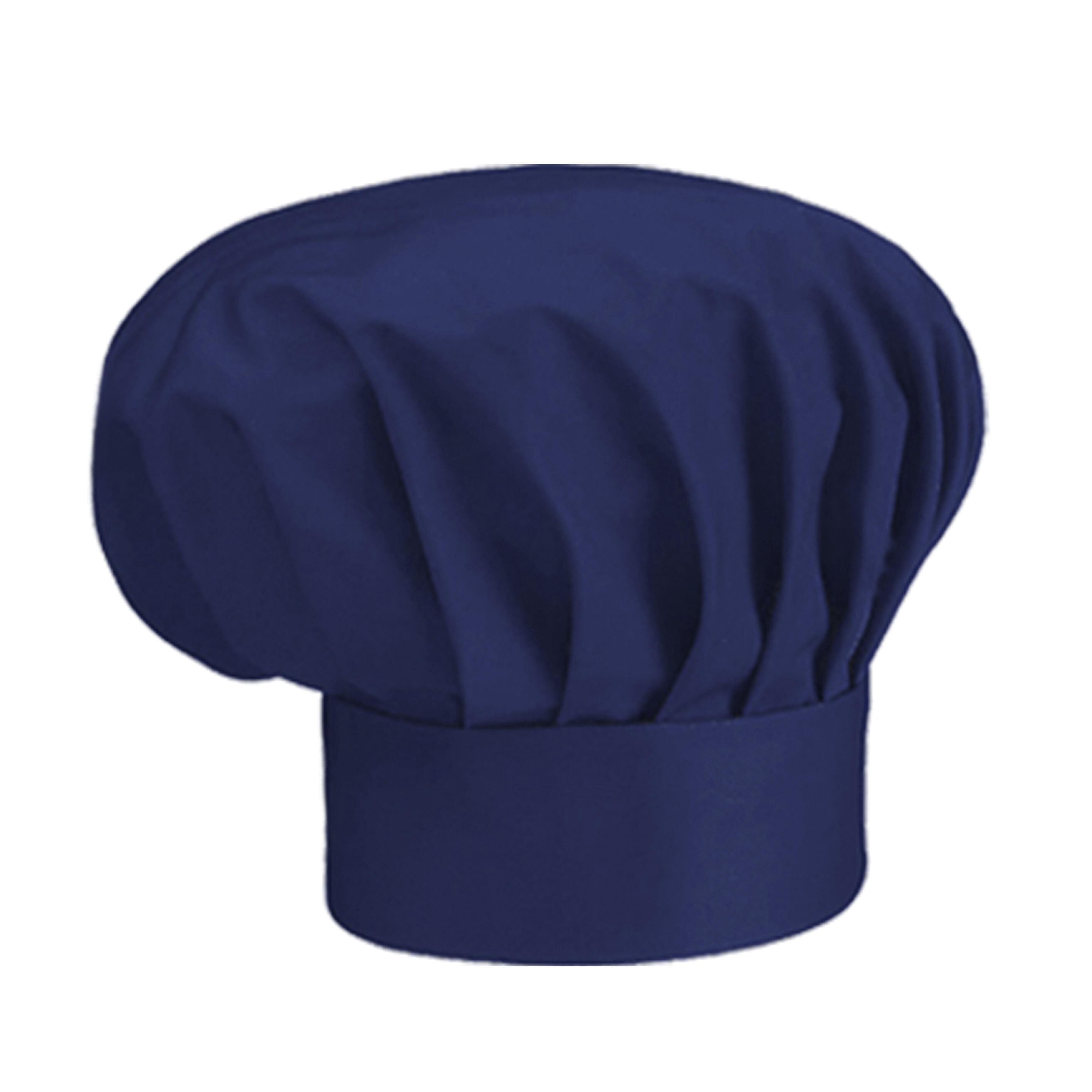 Navy chef’s hat suitable for embroidery or custom printing