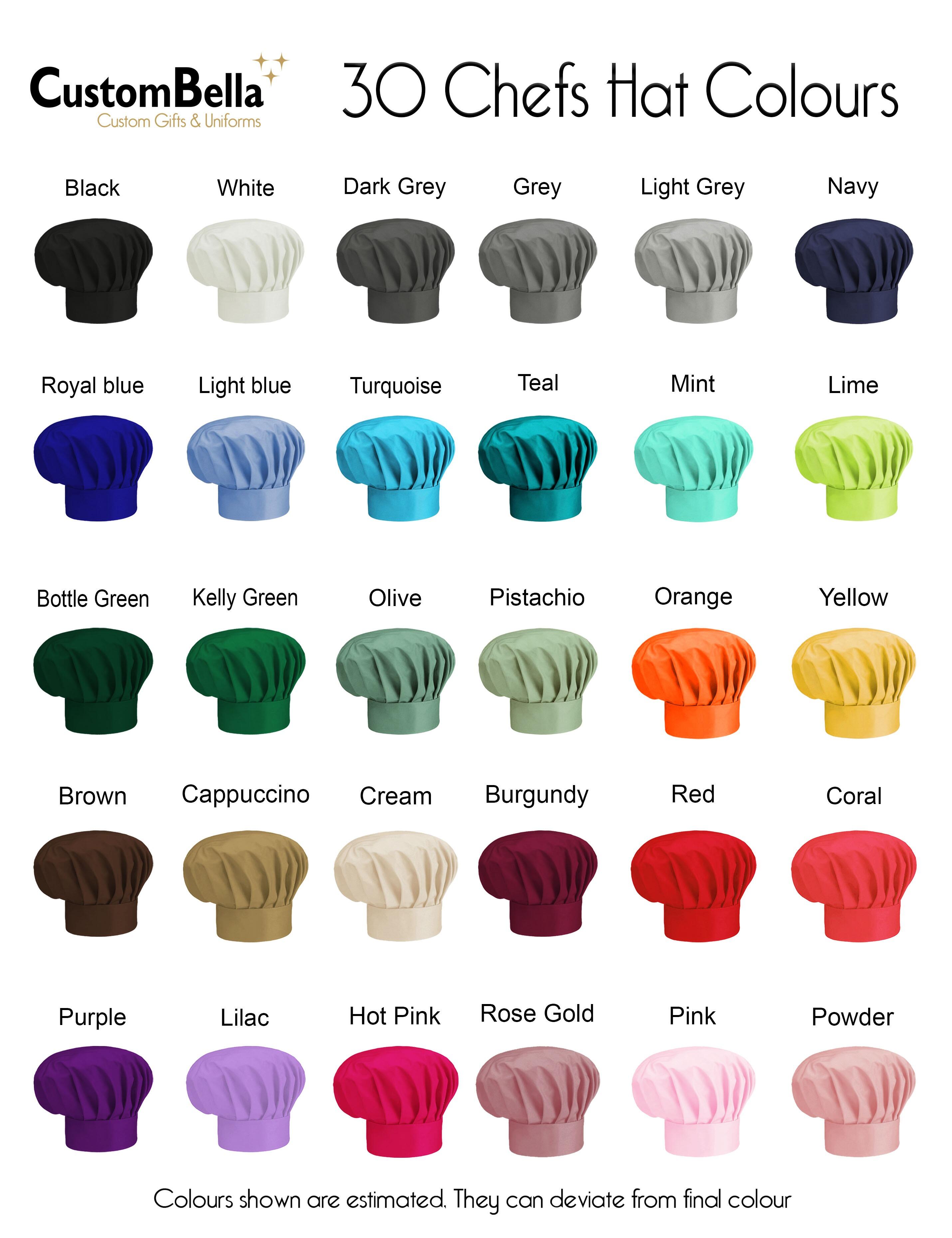 Customisable Royal Blue chef’s hat for embroidery or print