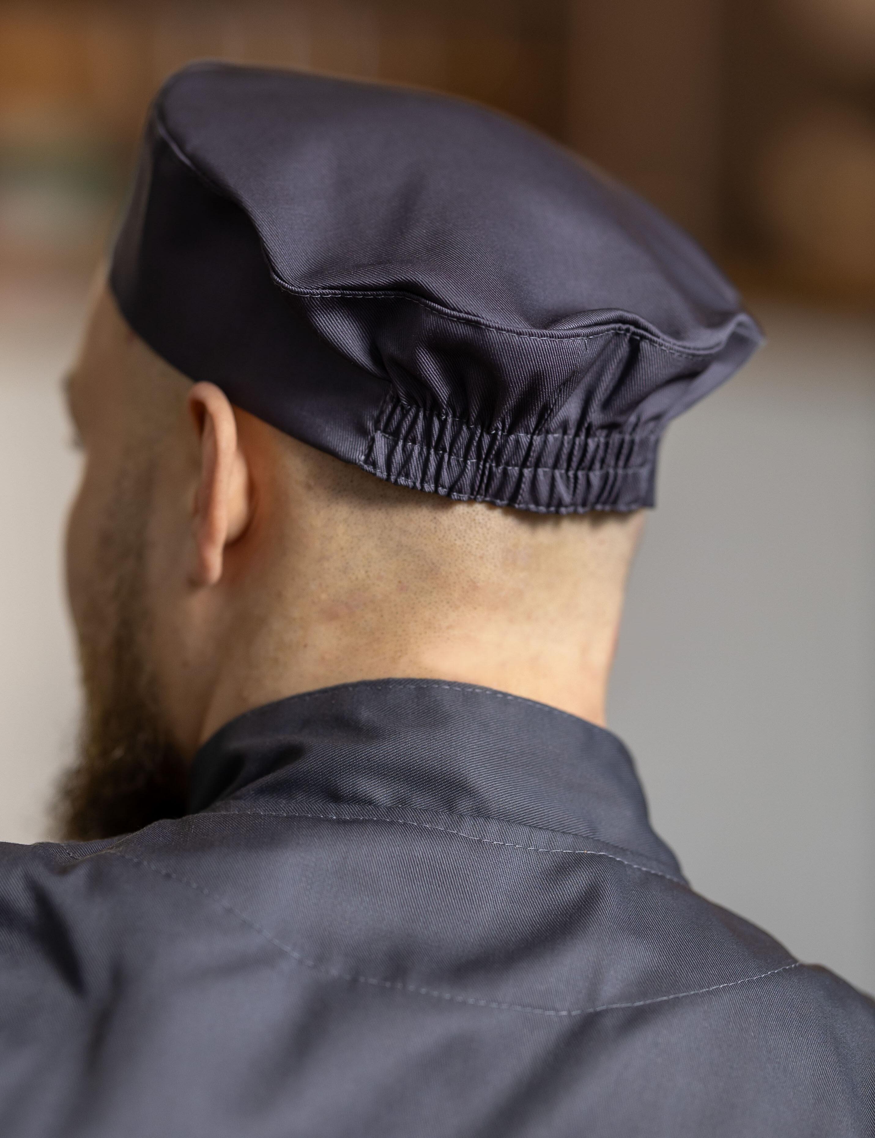 Personalised Dark Grey chef skull cap